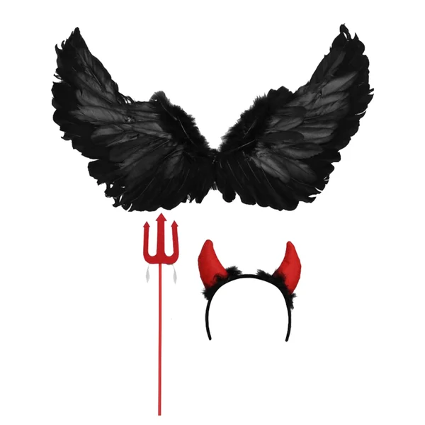High-End Maxbell Wing Feather Triangle Fork Headwear Set Comfortable for Party Festivals Small Dependable