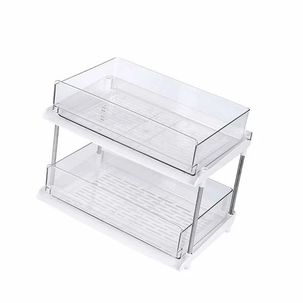 Modern Maxbell Desk Organizer with Drawer Detachable for Bathroom Countertop two layers Fast