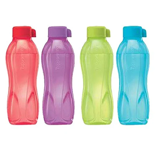 Sustainable Tupperware Aqua Safe ECO Sports Water Bottles 500 ml New Set Of 4 Responsible