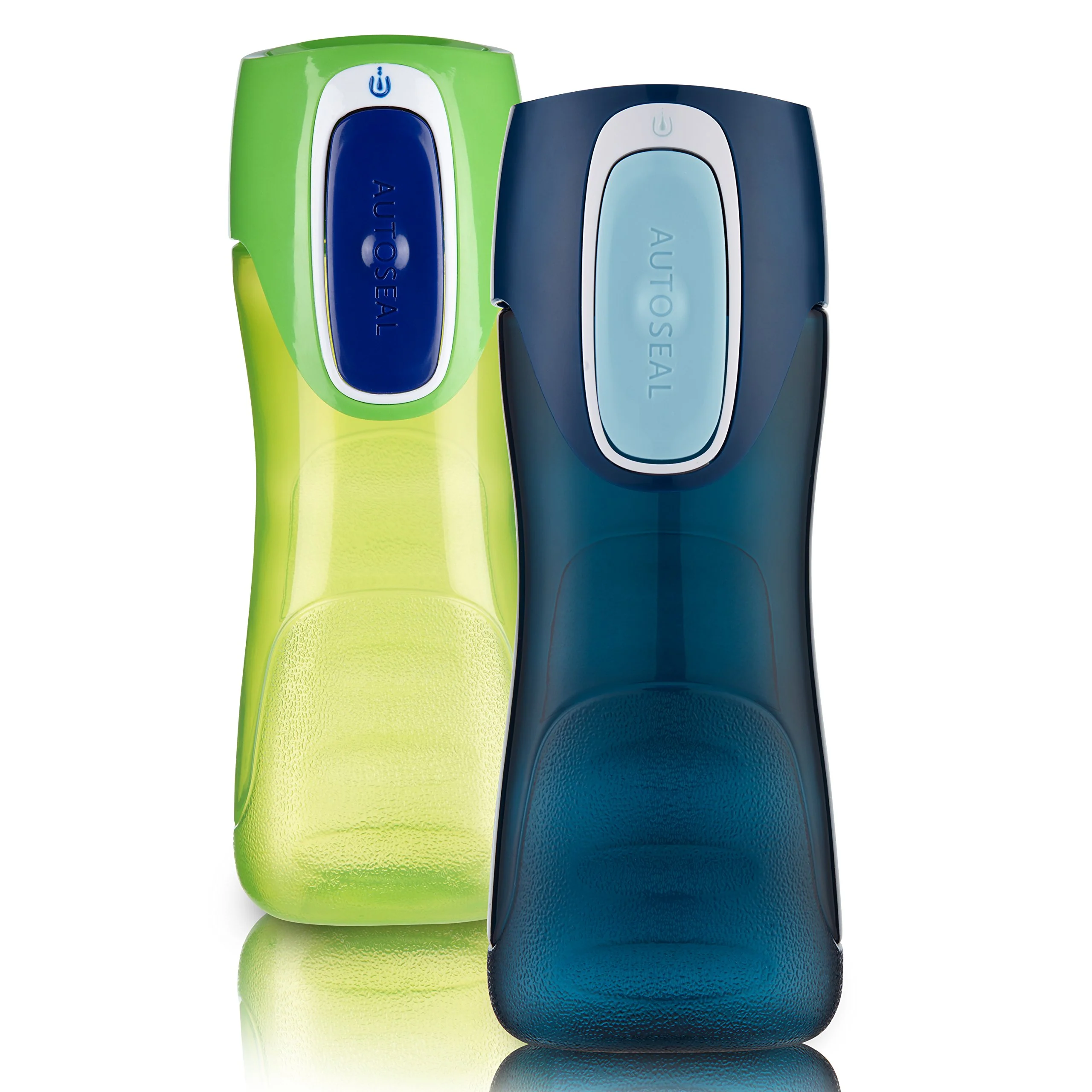 Specialty Contigo AUTOSEAL Trekker Kids Water Bottles 14 oz. 2-Pack Granny Smith and Nautical World-Class