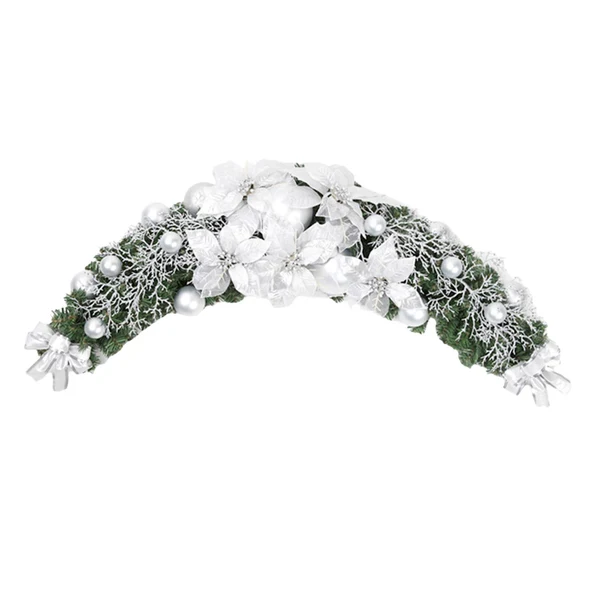 Premium Material Maxbell Wedding Arch Flowers Green Leaves Floral Swag for Backdrop Festival Ceremony Silver Easy-to-Use