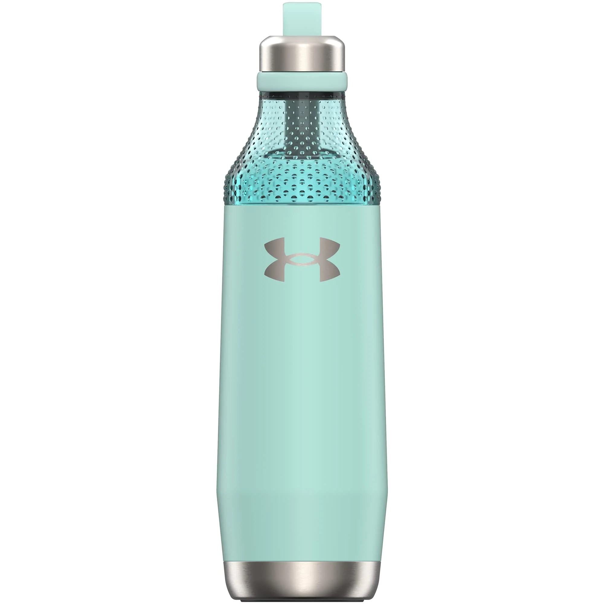 Minimalist Under Armour Infinity 22oz Water Bottle. Twist-Off Top for Ice and Protein Shake. Shatter and Odor Resistant. Stainless Steel. Long-Lasting