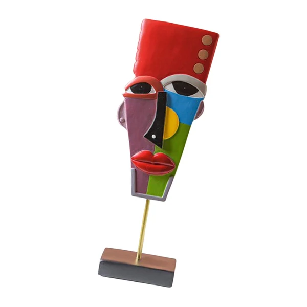 High-Grade Maxbell Maxbell Abstract Human Face Statue Craft Tabletop Creative for Table Fireplace StyleE Comfortable