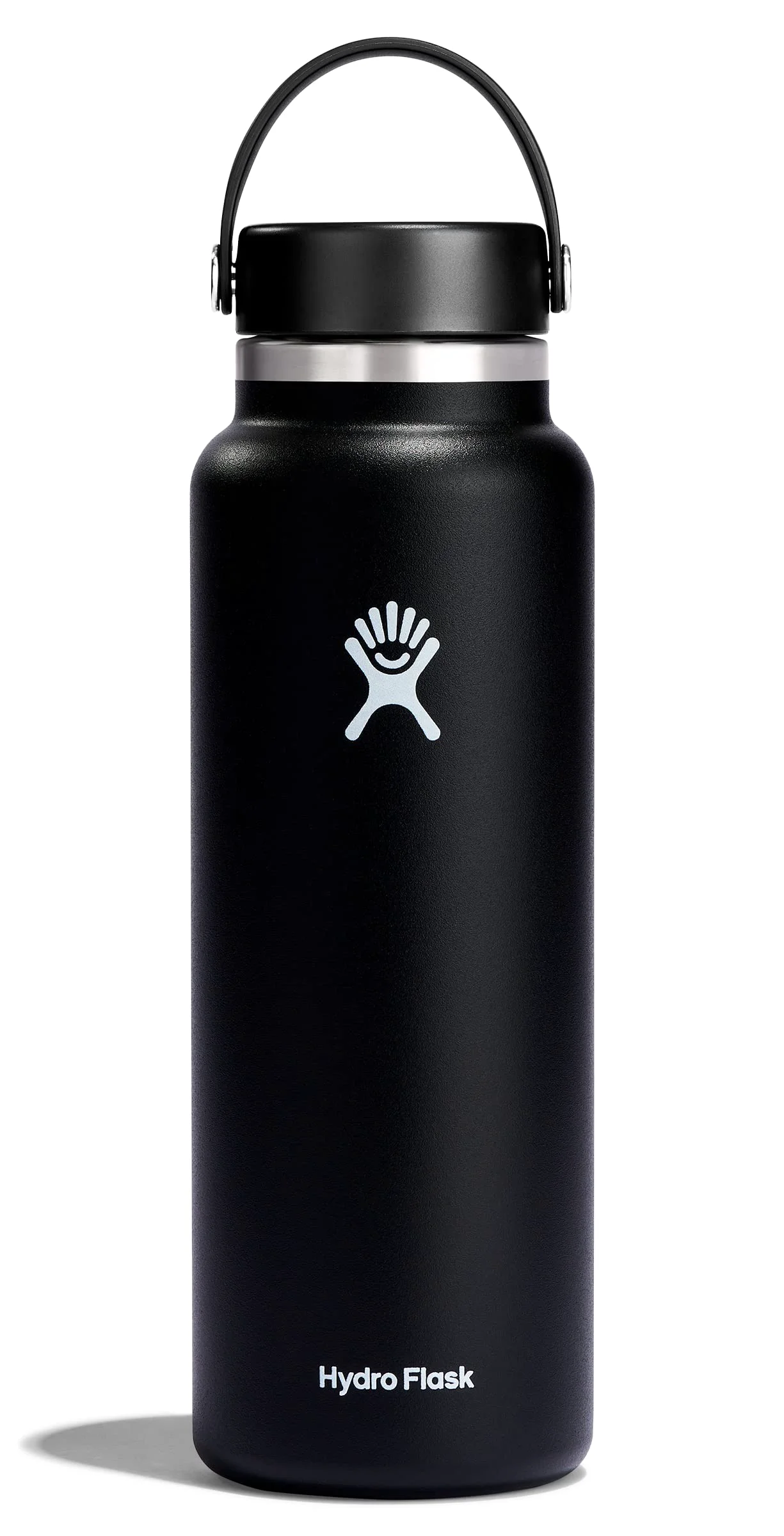 Excellent Hydro Flask Water Bottle - Insulated Stainless Steel - Wide Mouth Flex Lid Non Spill Leakproof and Refillable in 40 Oz Natural