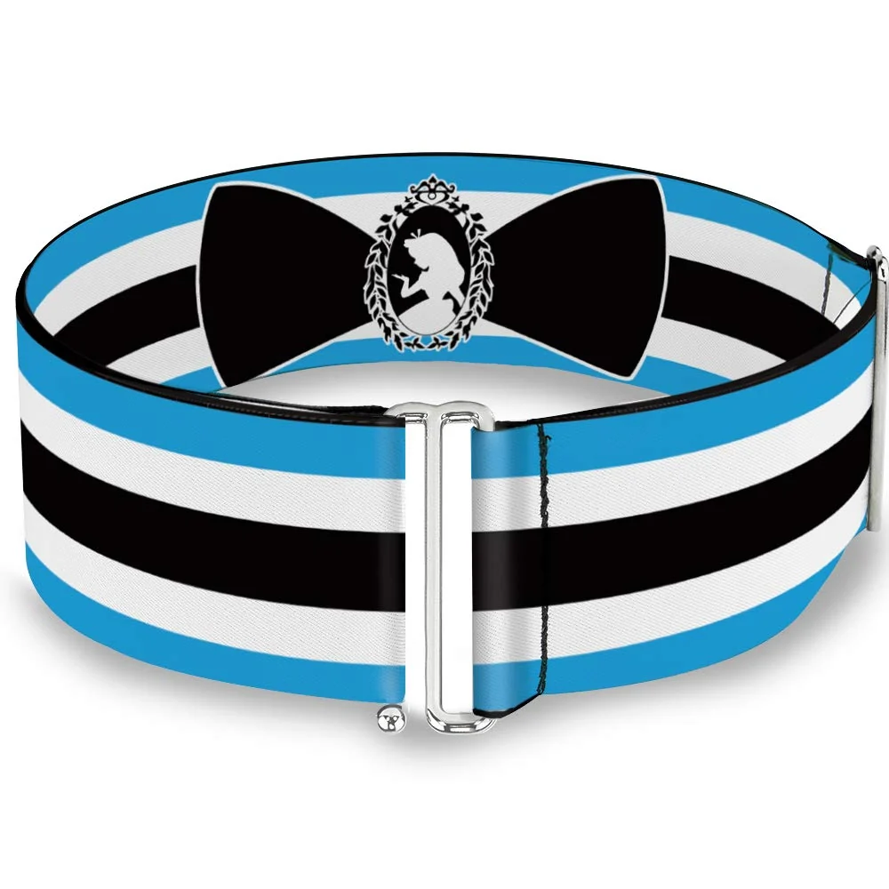 Refined Buckle-Down womens Cinch Alice in Wonderland Stripe Bow 28 to 52 Inch Belt Multicolor Inch US Unique