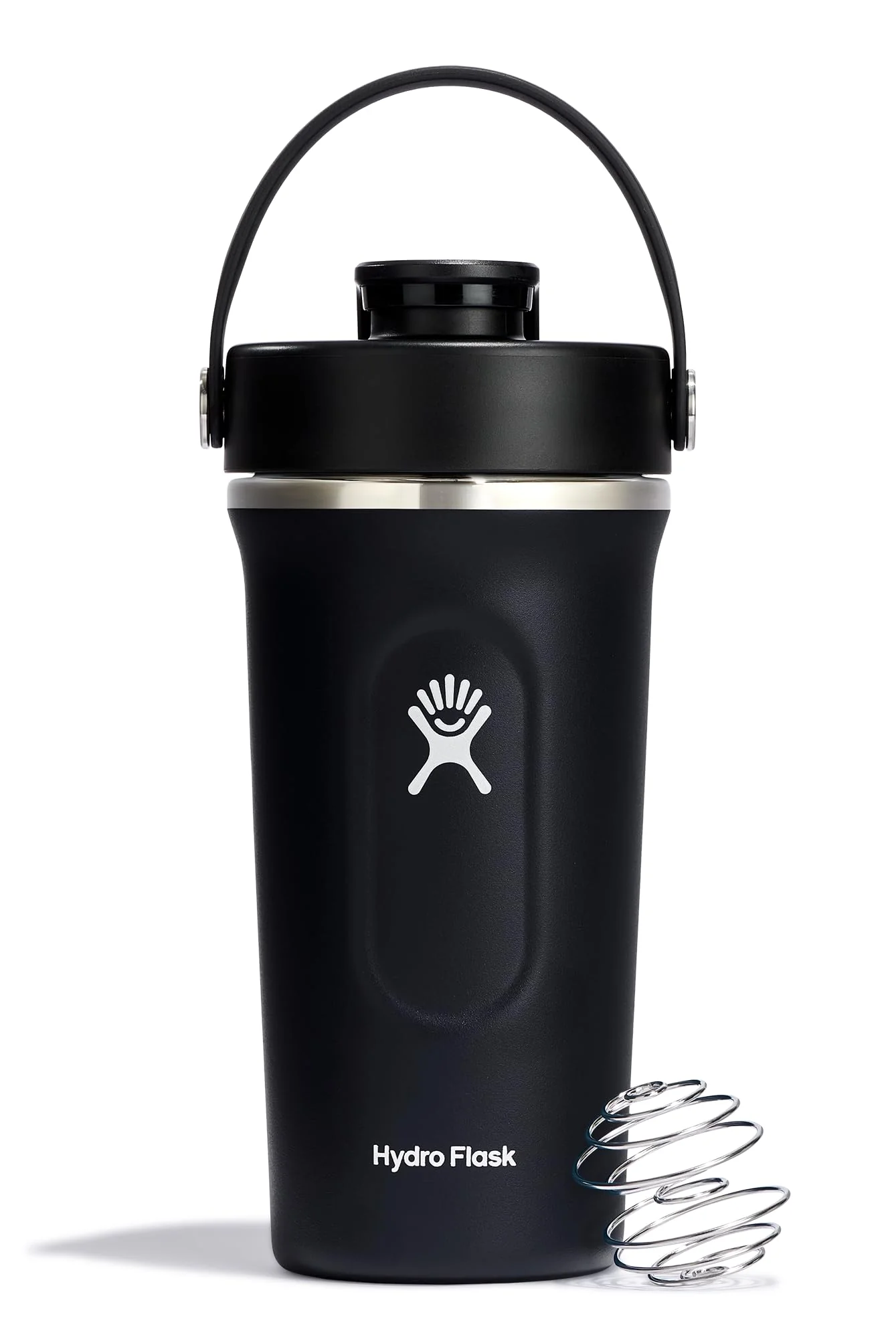 Certified Hydro Flask Shaker Bottle - Insulated Stainless Steel Gym Bottle for Pre Workout Protein 24 Oz Black Verified