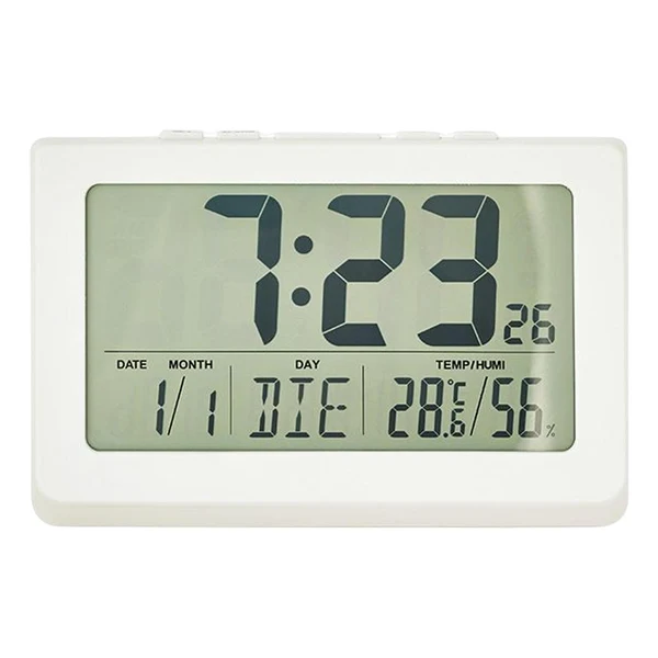 High-Quality Digital Clock Time Week Date Fashion for Living Room Decorations White Easy-to-Use