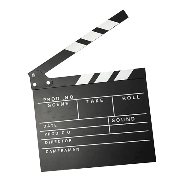 Stylish Maxbell Movie Film Clap Board Clapper Board Film Slate Mini for TV Shows Black English Green