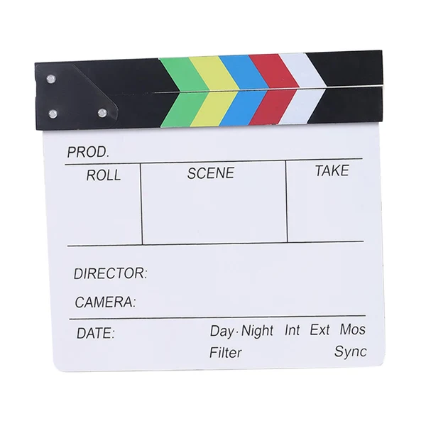 High-End Maxbell Movie Film Clap Board Clapper Board Film Slate Mini for TV Shows Colorful Organic