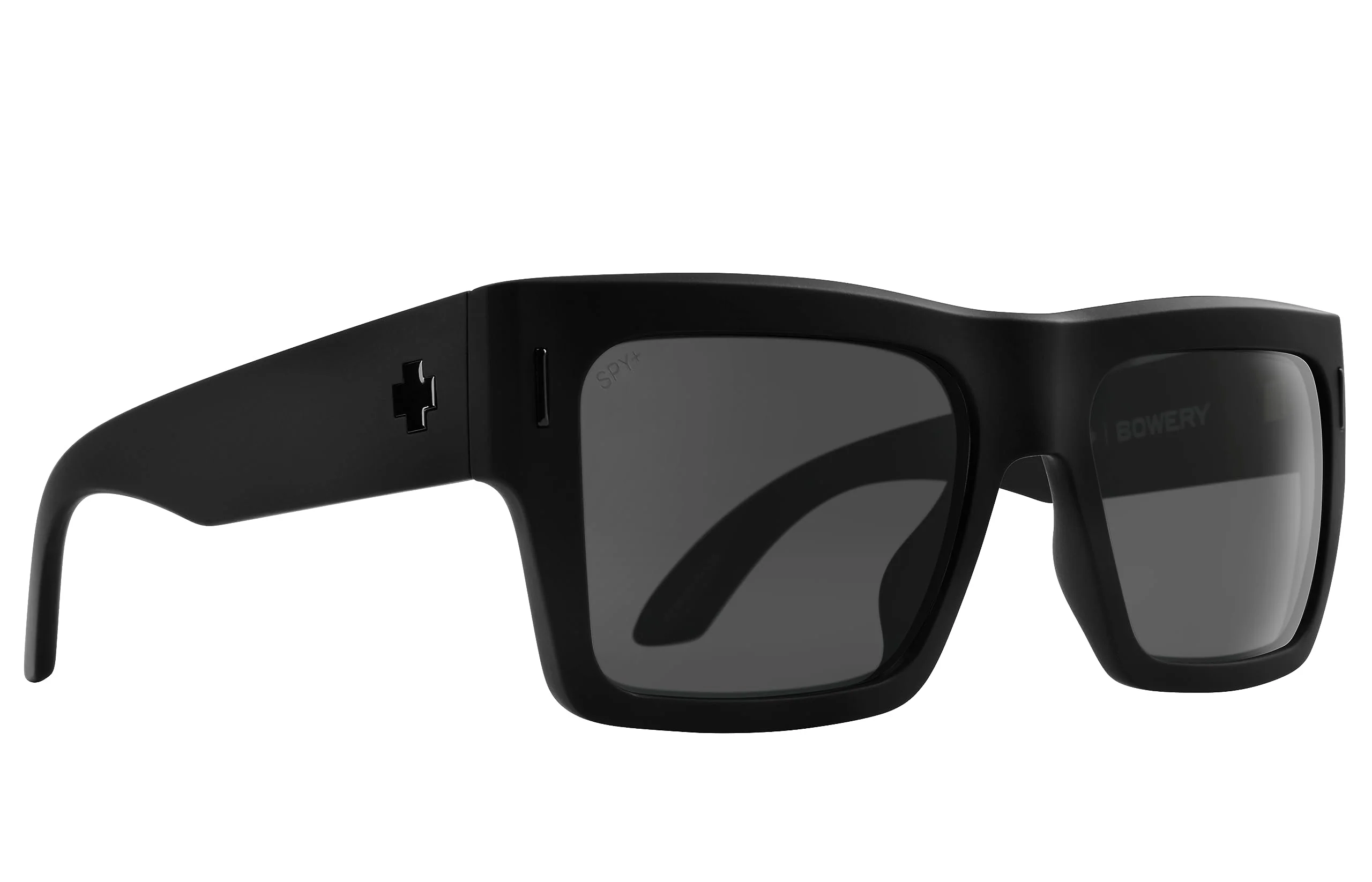 Excellent SPY Optic Bowery Square Sunglasses Color and Contrast Enhancing Lenses Matte Black - Gray Polarize Lenses Relaxed