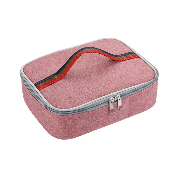 Pure Maxbell Tote Insulated Food Container Portable Reusable for Kitchen Home Travel Pink with red Healthy