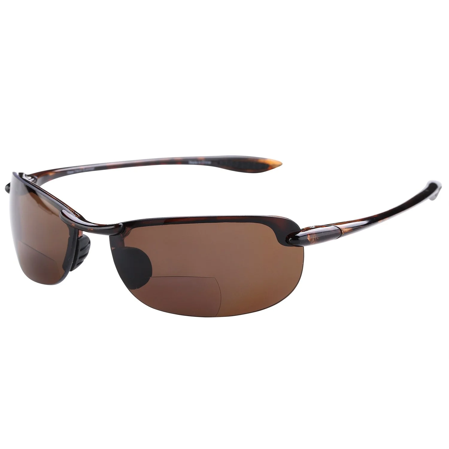 User-Friendly Dreamin Maui Polarized Nearly Invisible Line Bifocal Sunglasses for Men and Women Tortoise 1.5 Minimalist