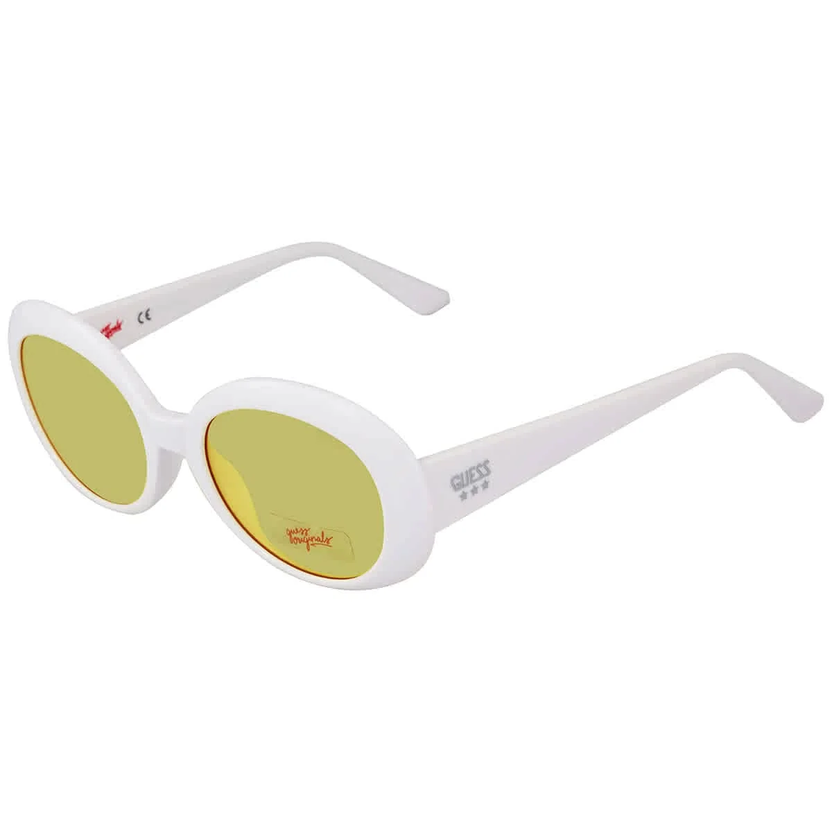Luxury GUESS Yellow Oval Ladies Sunglasses GU8200 21E 52 Responsible