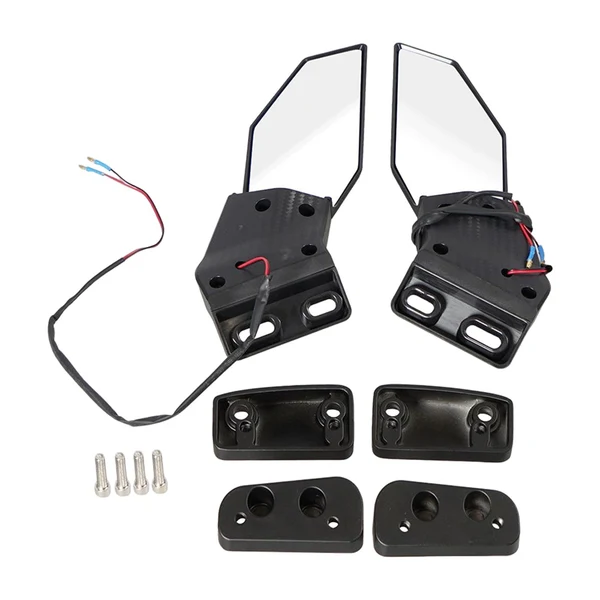 User-Friendly Maxbell 2Pcs Universal Motorcycle Mirrors Wing Accessory with Turn Light Trendy