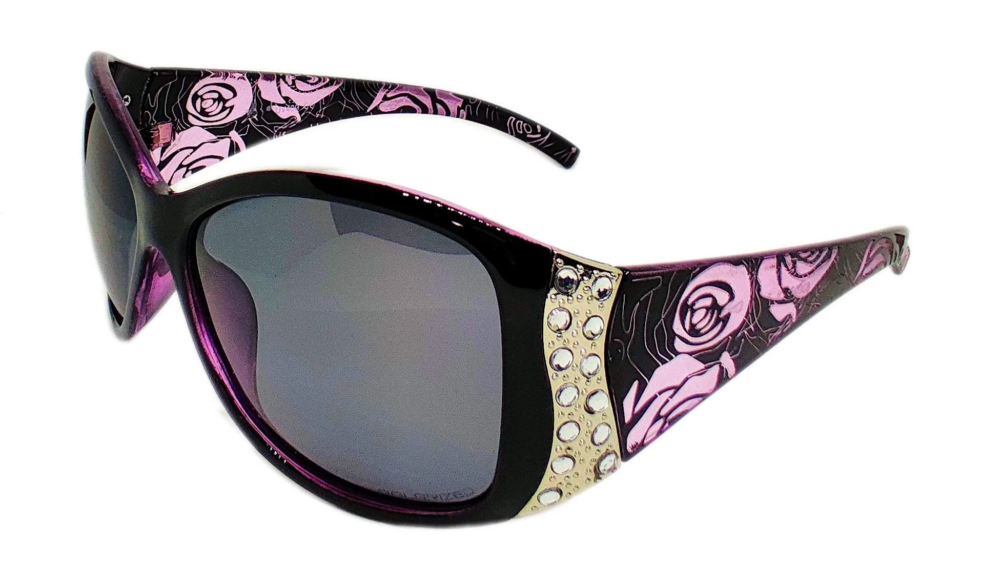 Prestigious Hornz Women's Polarized Rectangular Shield Sunglasses - Pink Purple Lens - Modern Style - UV400 Protection Selected