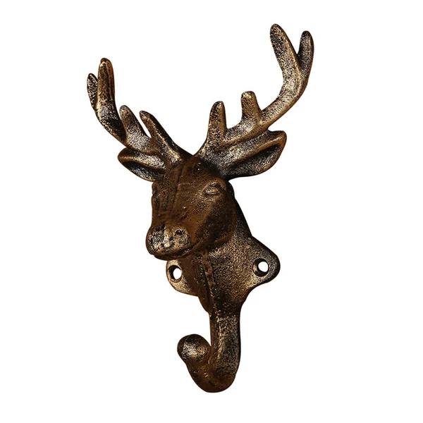 Dependable Maxbell Deer Coat Hook Clothes Hanger Wall Mounted Holder Heavy Duty for Entryway Aureate Original Design