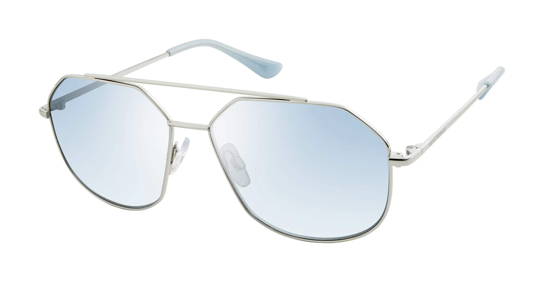 Pure PRIVÉ REVAUX Cooper Designer Sunglasses Silver Blue Comfortable