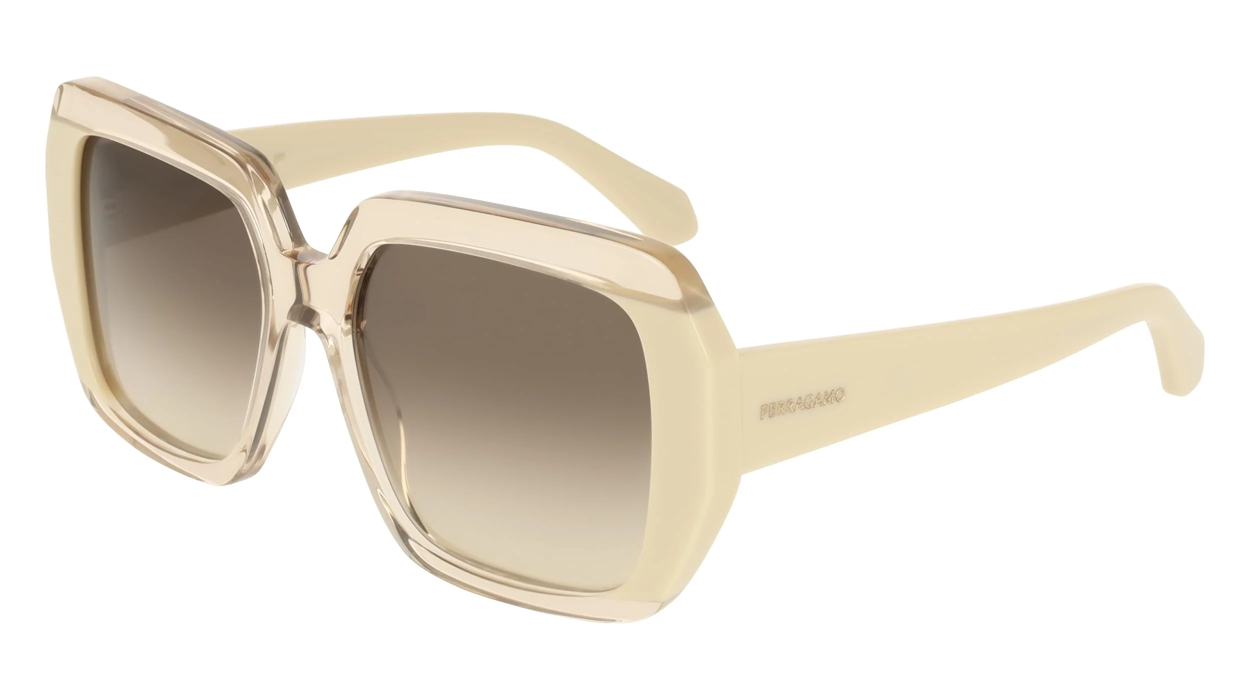 Consistent Ferragamo SF2081S 260 Transparent Beige Beige 56 17 145 Women's Sunglasses Original Design