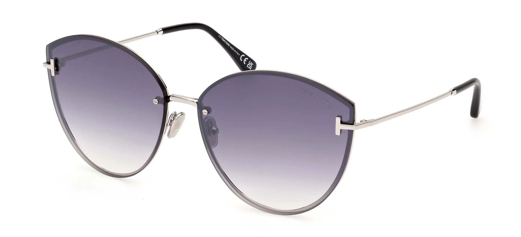 Superior Tom Ford EVANGELINE FT 1106 Shiny Palladium Grey Shaded 63 14 140 women Sunglasses Healthy
