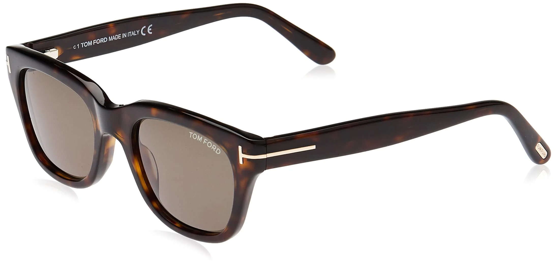 Refined Tom Ford Rectangular Sunglasses TF237 Snowdon 52N Dark Havana 52mm FT0237 Environmentally Friendly