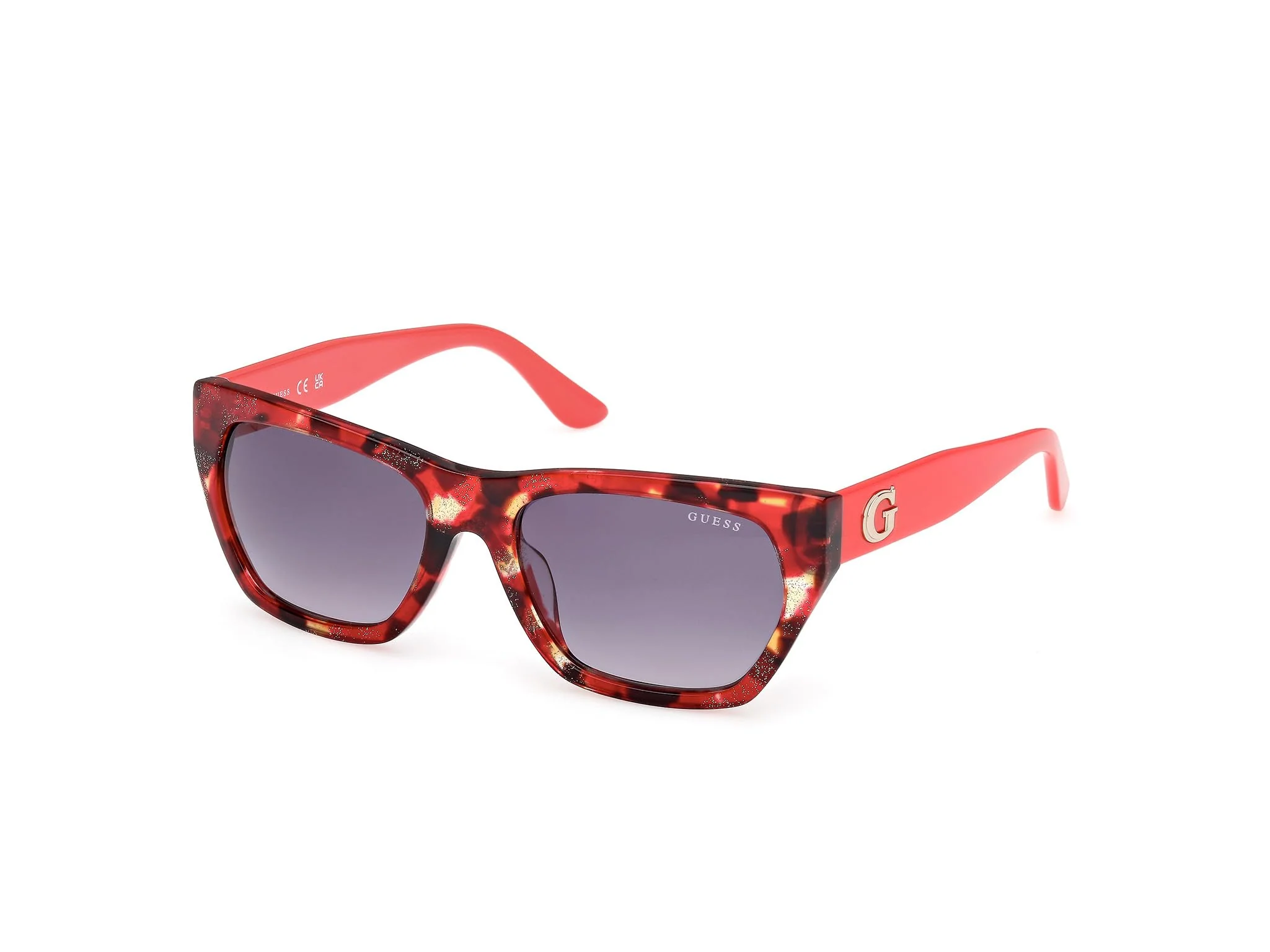 Excellent Guess GU00203-H 54B red havana 56 18 140 WOMAN Sunglasses Fine Crafted