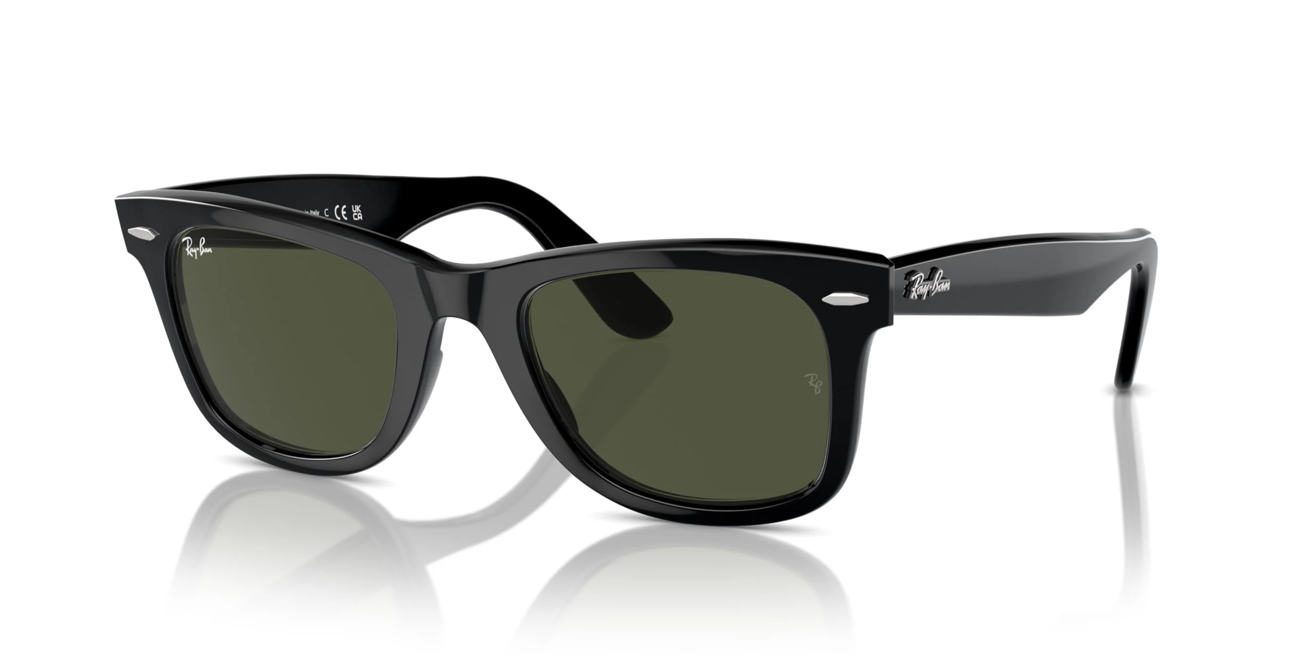 Expertly Made Ray-Ban RB2140 Wayfarer Sunglasses Black Green 50 mm Elite