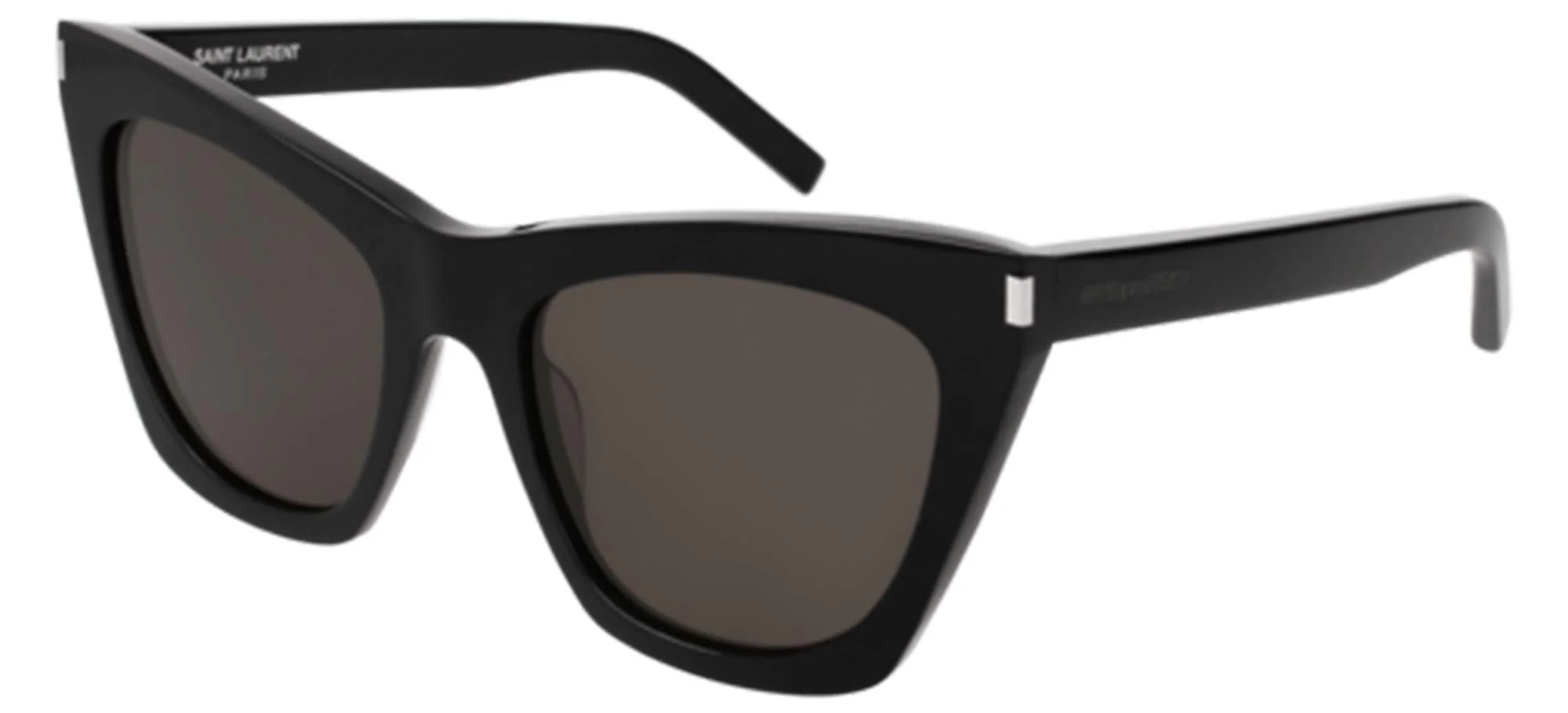 Comfortable Saint Laurent Women's Kate Cat Eye Sunglasses Black Black Grey One Size Fashionable