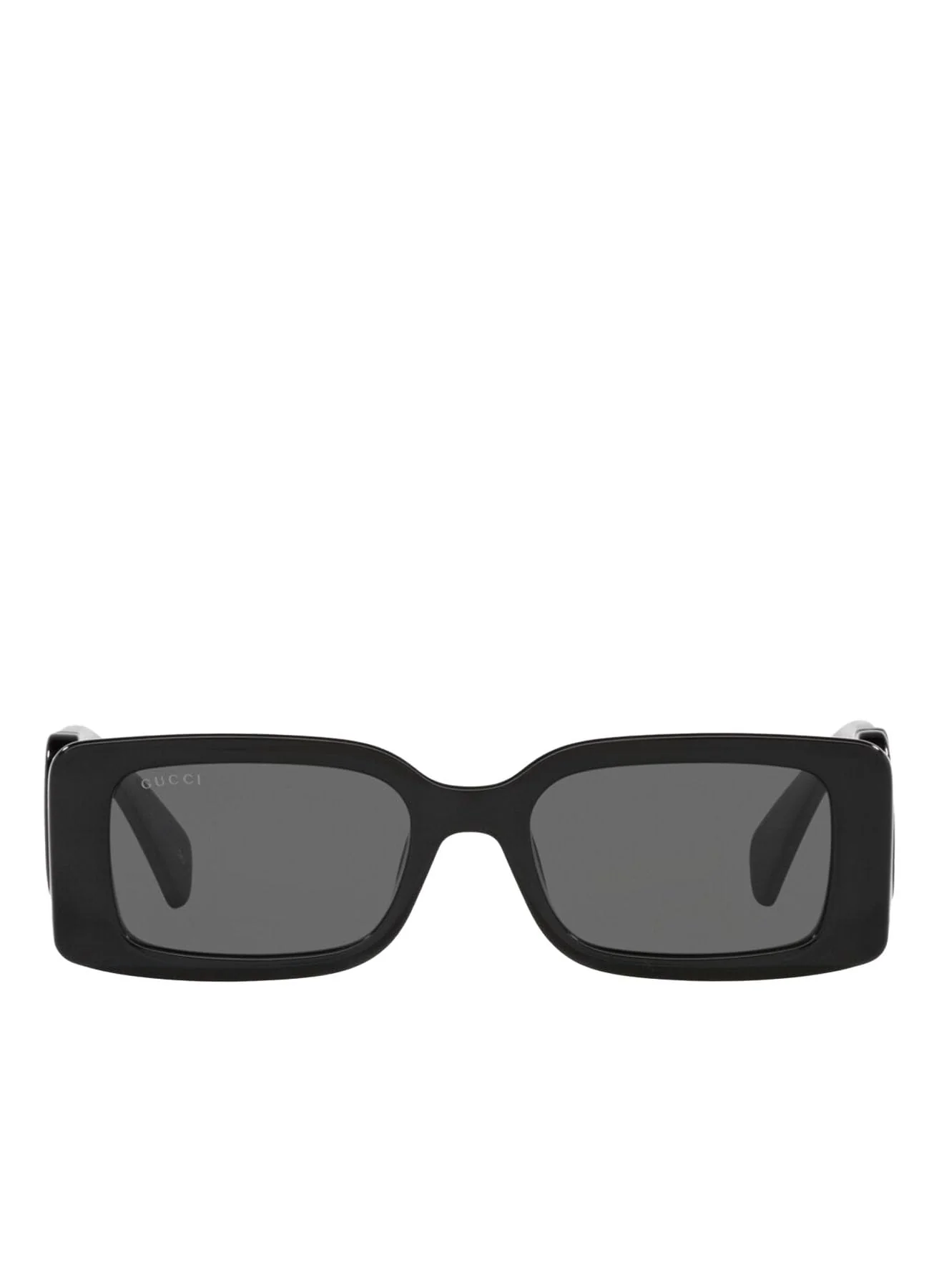 Organic Gucci Women's Chaise Lounge Narrow Rectangular Sunglasses Black-Black-Grey One Size Authentic