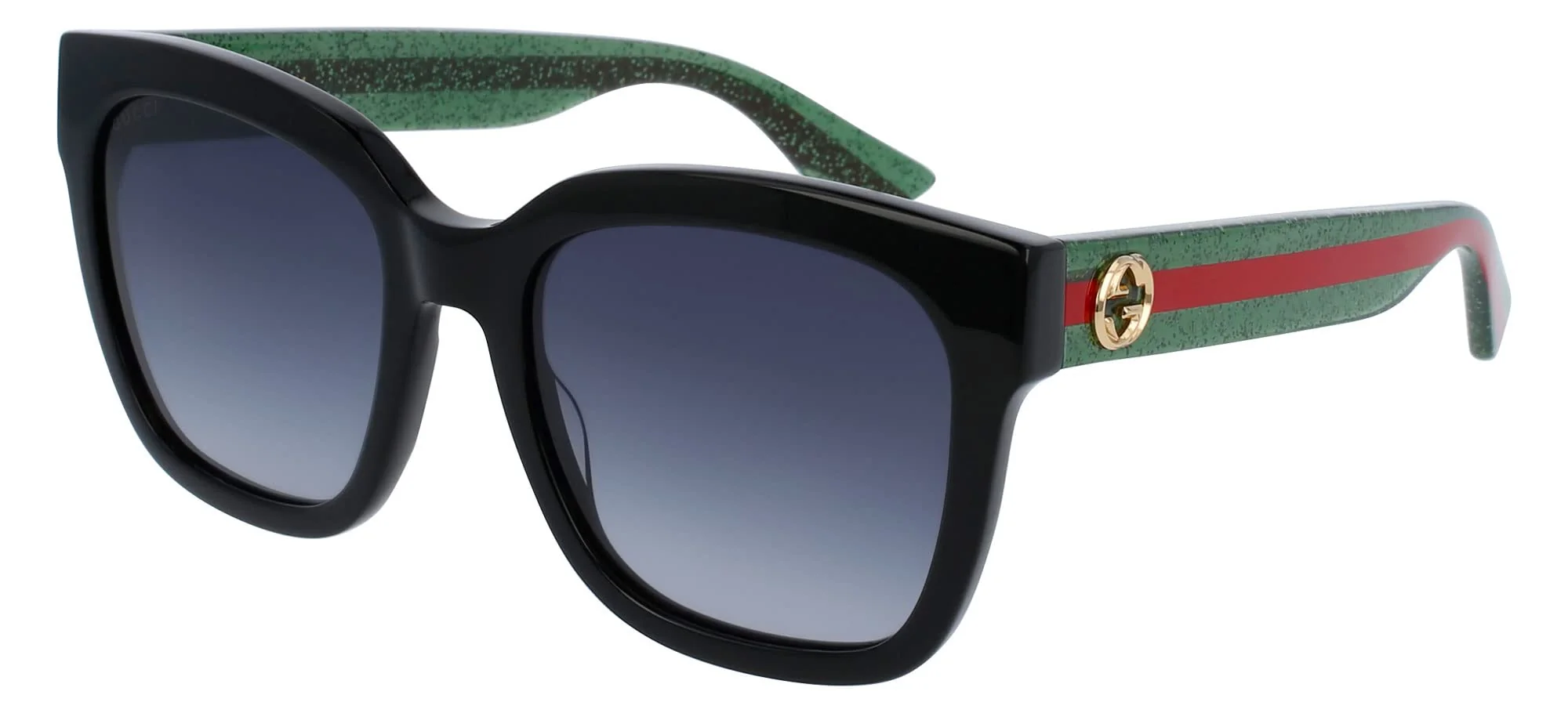 Unique Gucci Square Sunglasses GG0034SN 002 Black Green Red 54mm 0034 Advanced
