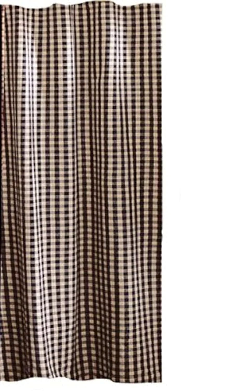 Effective Heritage House Check Black and Nutmeg 72 x 72 Shower Curtain by Raghu Safe