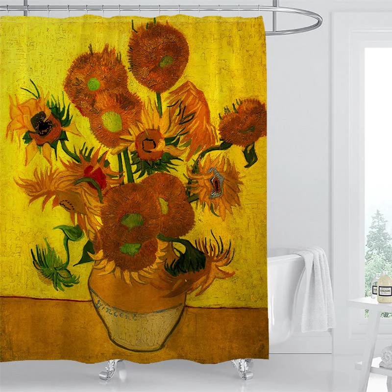 Flexible Grace Scarves Grace Art Shower Curtain Vincent Van Gogh Sunflowers User-Friendly
