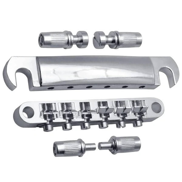 Expertly Made Maxbell 2Pcs Guitar Bridge Accessories Replace Kit for Electric Guitar Replace Parts Silver Innovative