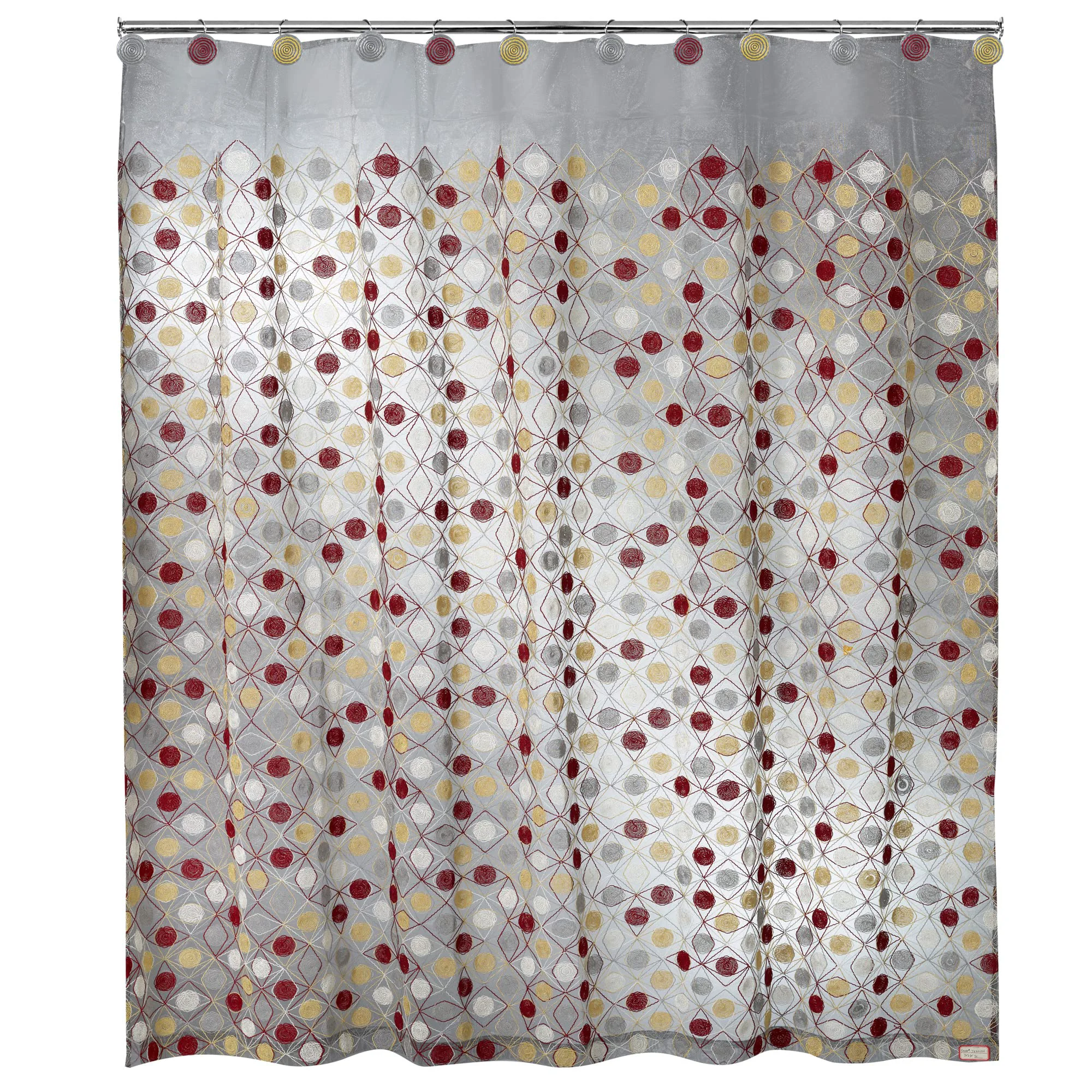 Luxury Popular Bath Sedona Collection Shower Curtain Grey Professional