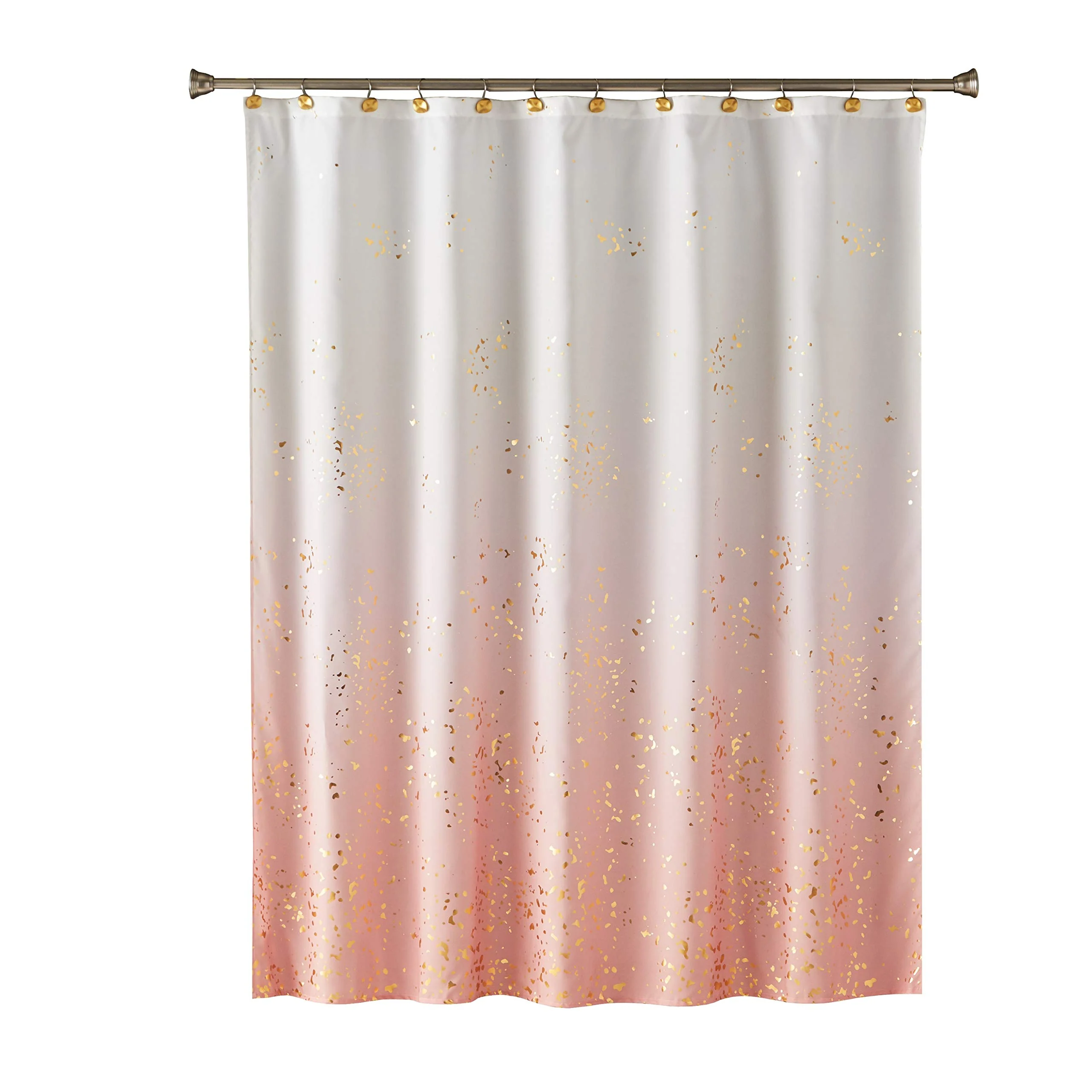 Trendy SKL Home by Saturday Knight Ltd. Splatter Fabric Shower Curtain Pink Natural