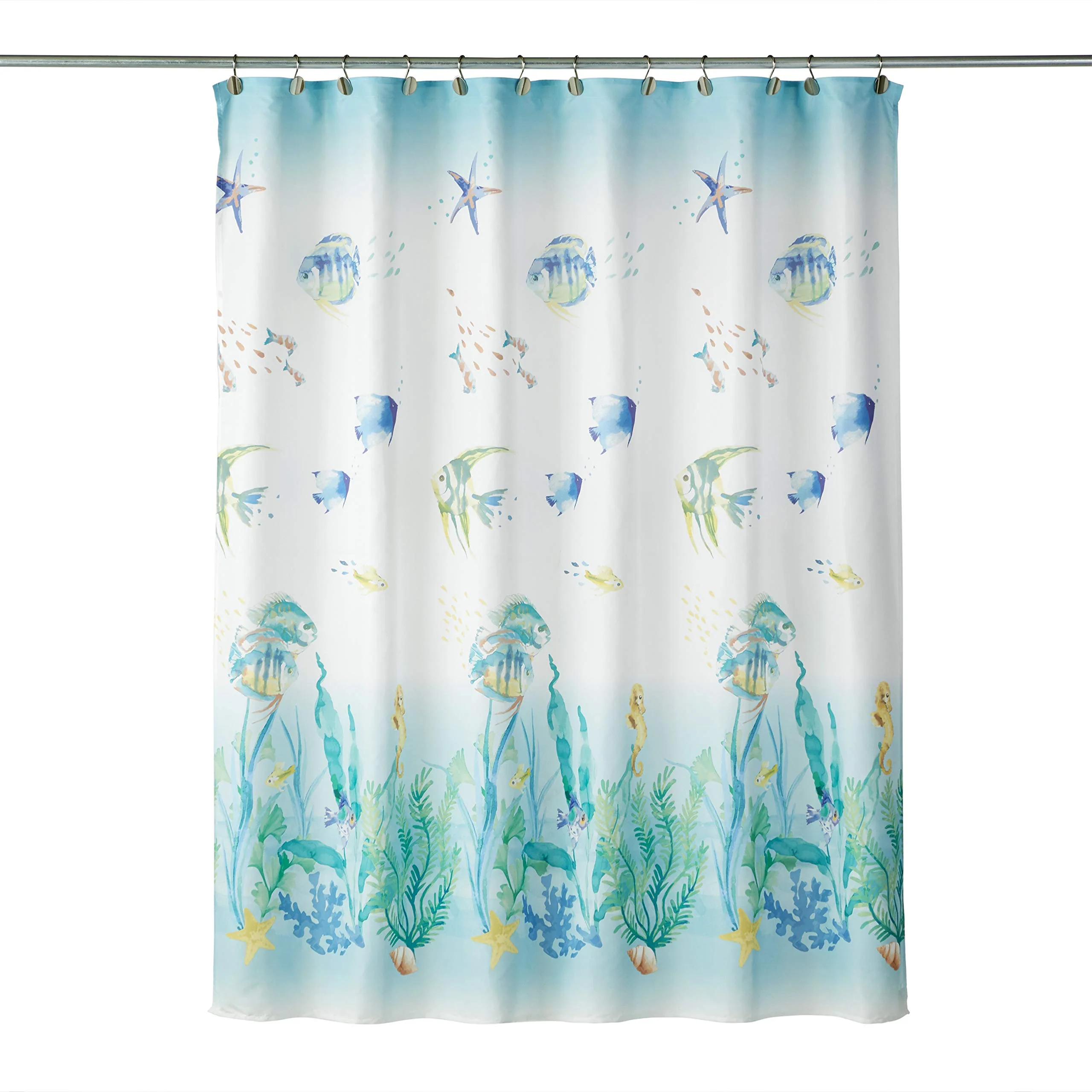 Carefully Designed SKL Home by Saturday Knight Ltd. Ocean Watercolor Shower Curtain Multicolored 70x72 Refined