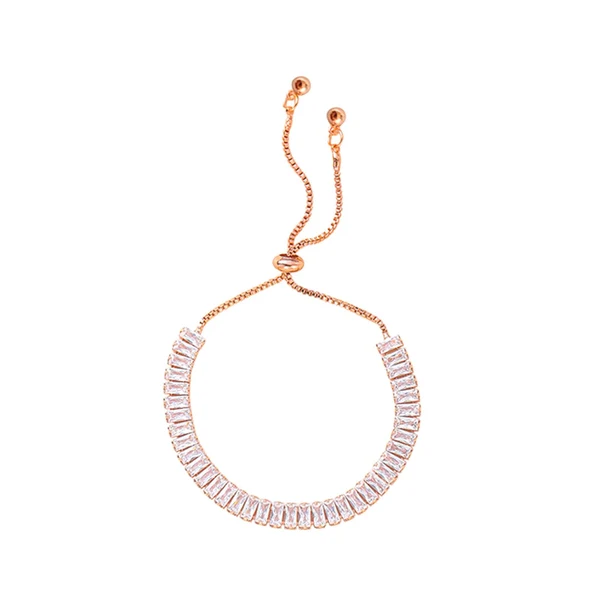Refined Maxbell Zircon Bracelet Luxury Shining Classic for Girls Graduation Anniversary Gold Original
