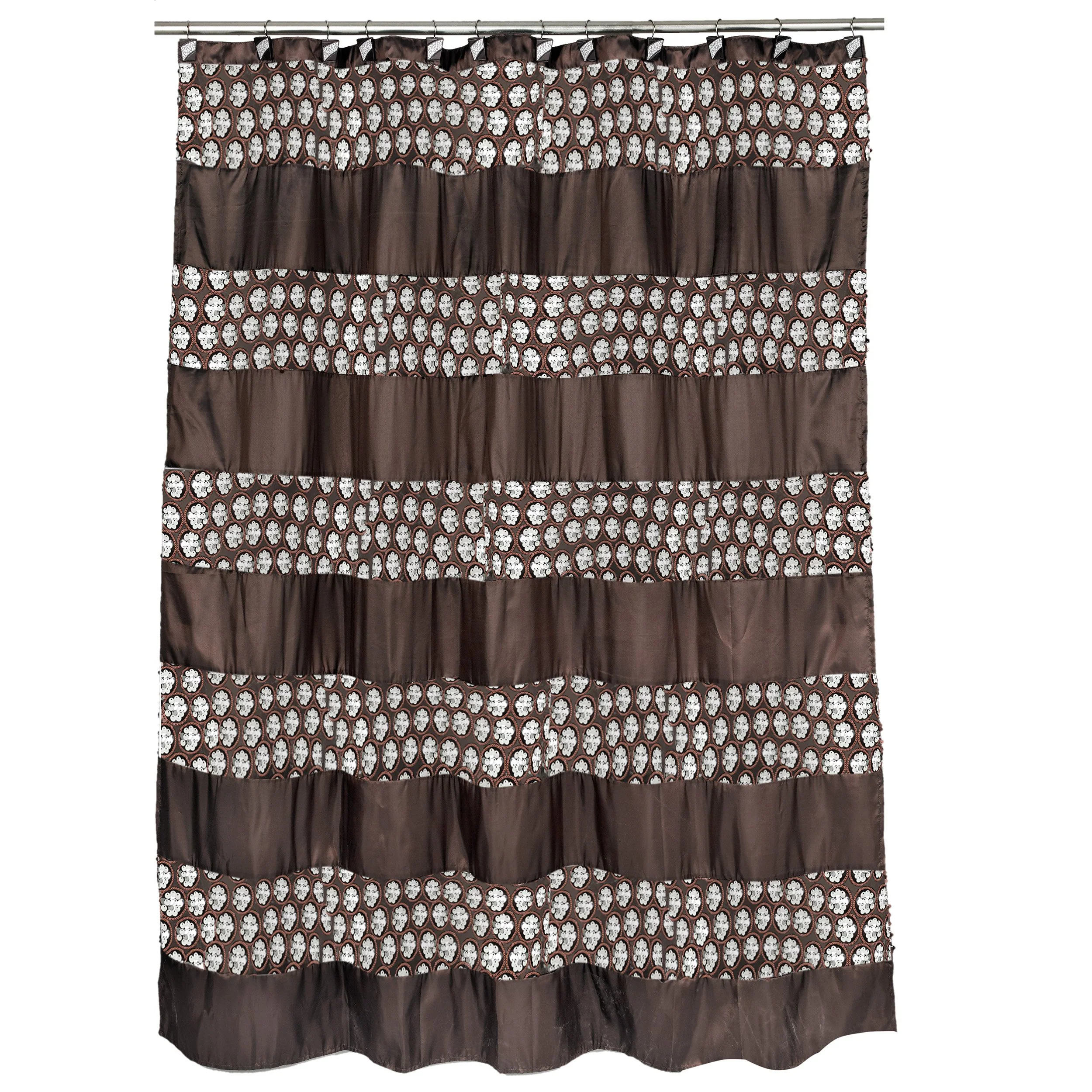 Exceptional Popular Bath 839036 Sinatra Shower Curtain Oil Rubbed Bronze Shower-Curtains Contemporary
