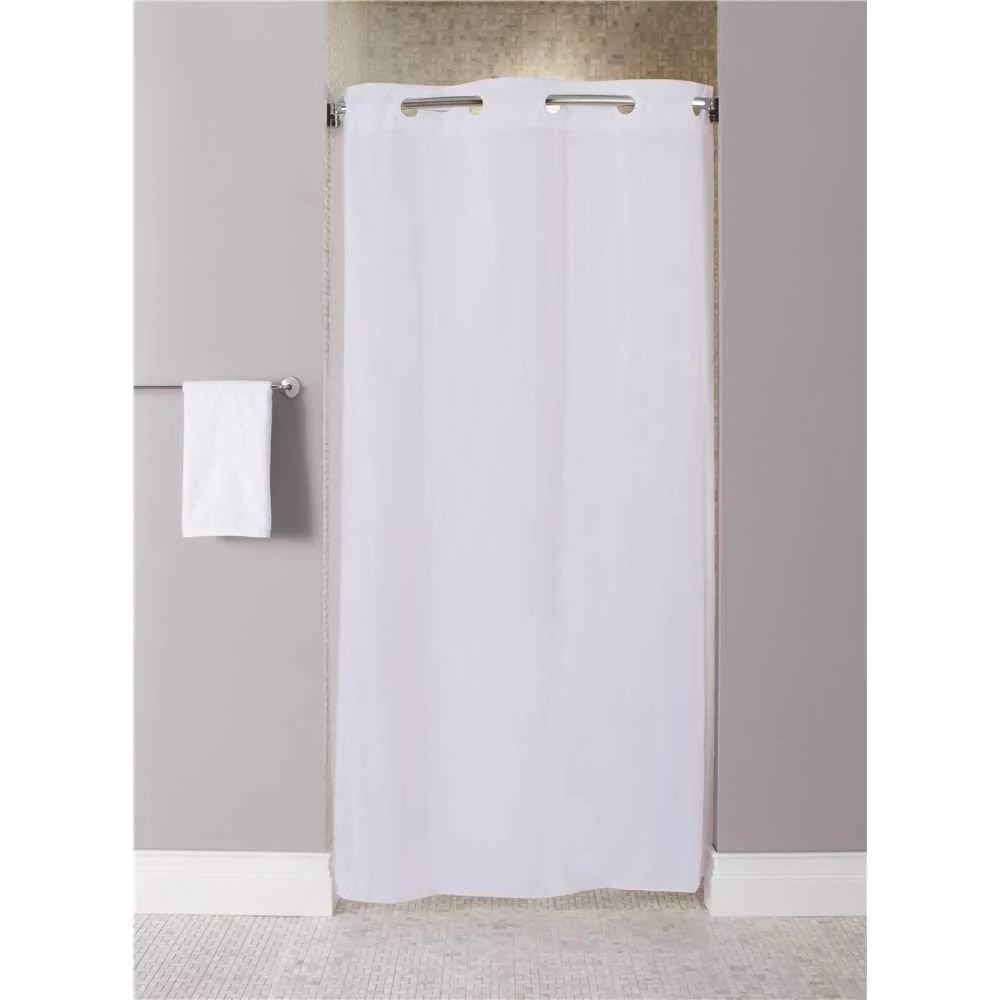 Secure Hookless Shower Curtain White 74 In L 42 In W Trendy