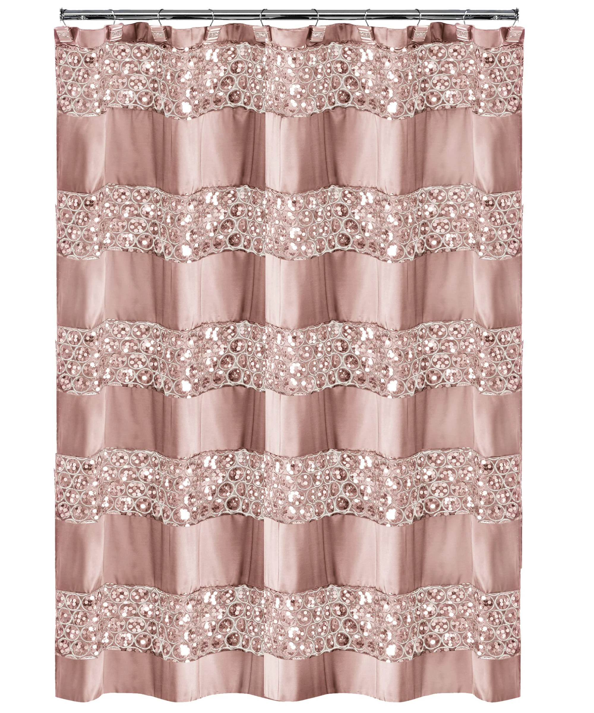 Powerful Popular Bath 885545 Sinatra Collection Shower Curtain Blush Specialty