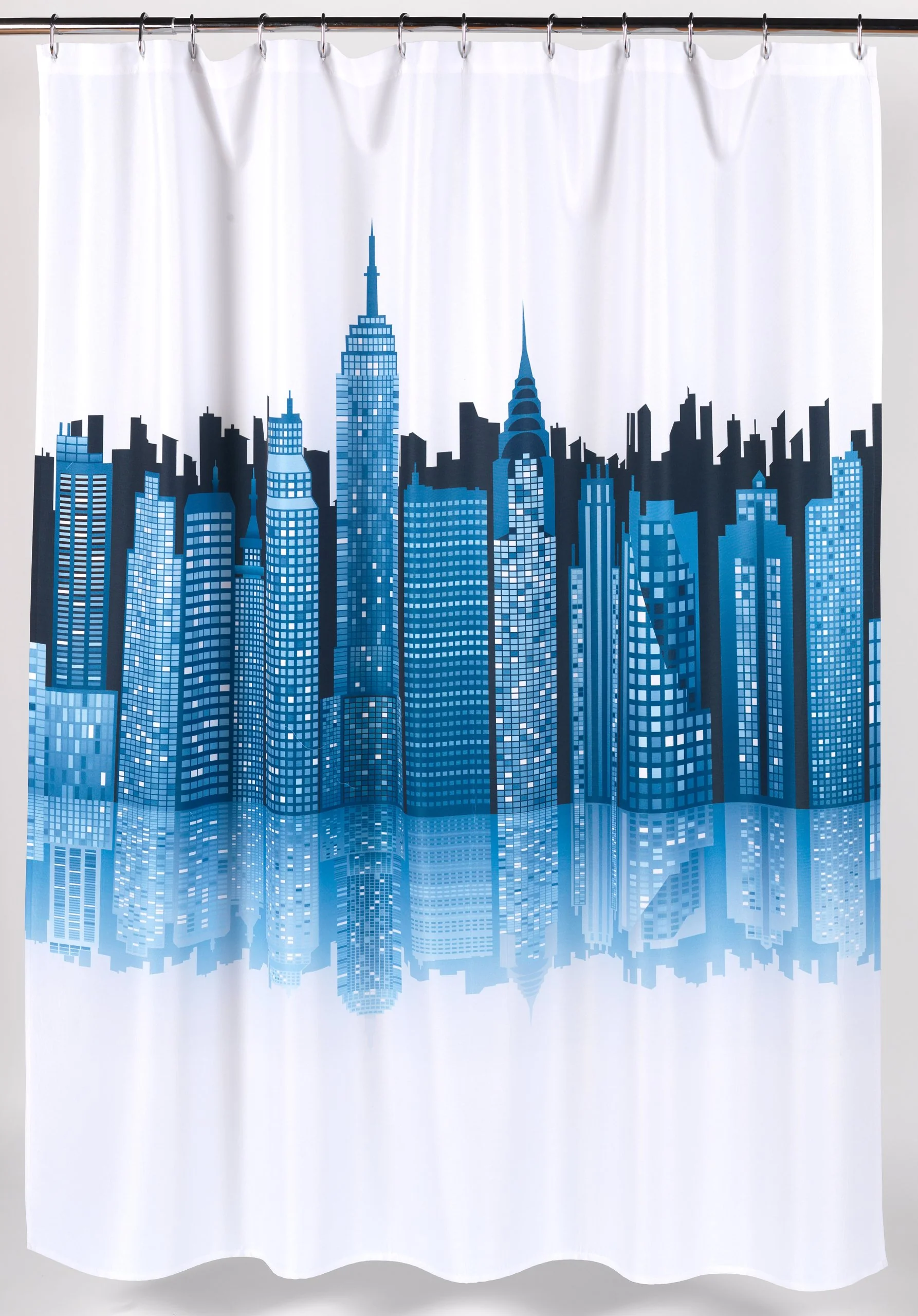 Comfortable Carnation Home Fashions Cityscape Fabric Shower Curtain Original Design