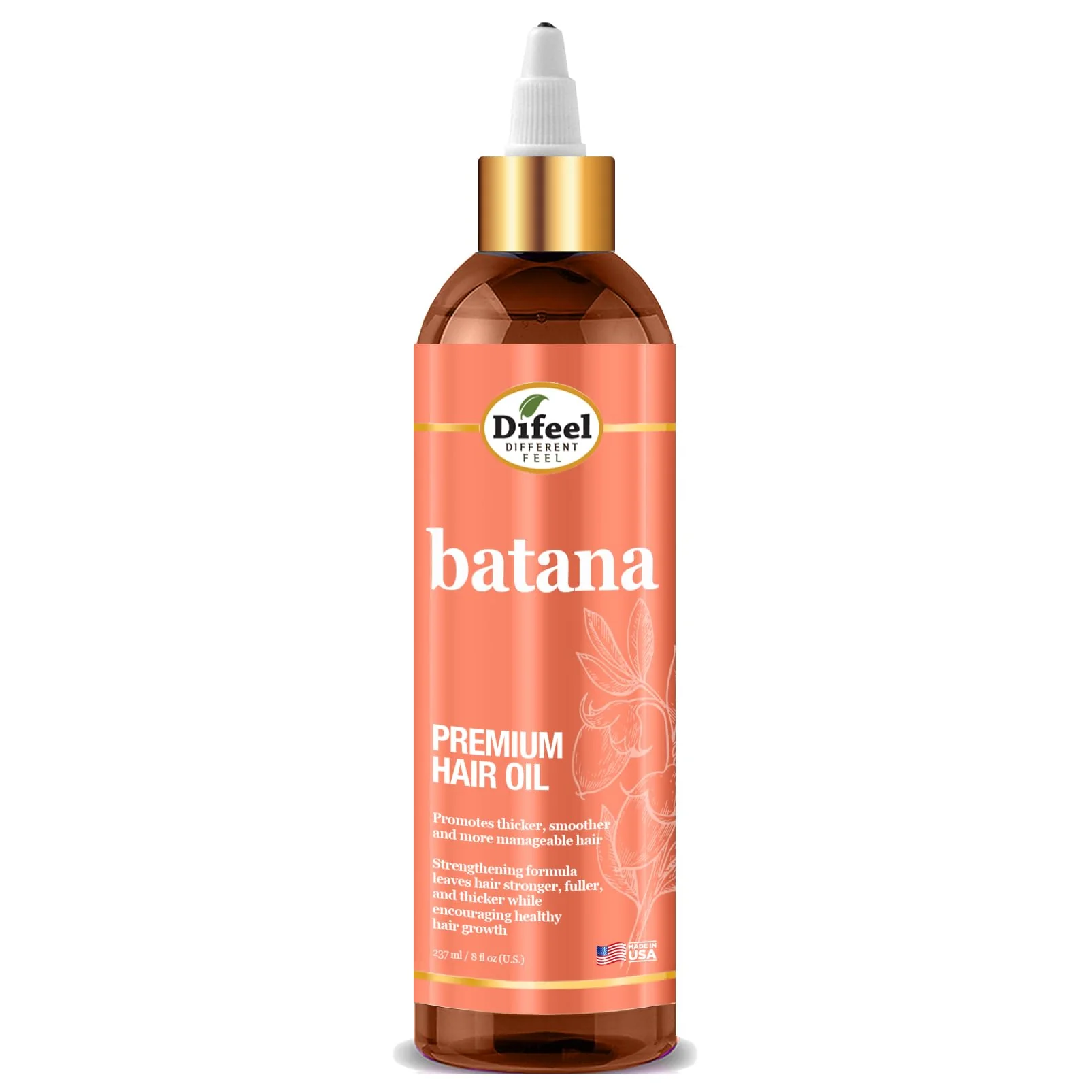 Expertly Made Difeel Batana Premium Hair Oil 8 Ounces - Batana Hair Oil Nourishing Batana Hair Growth Oil Advanced