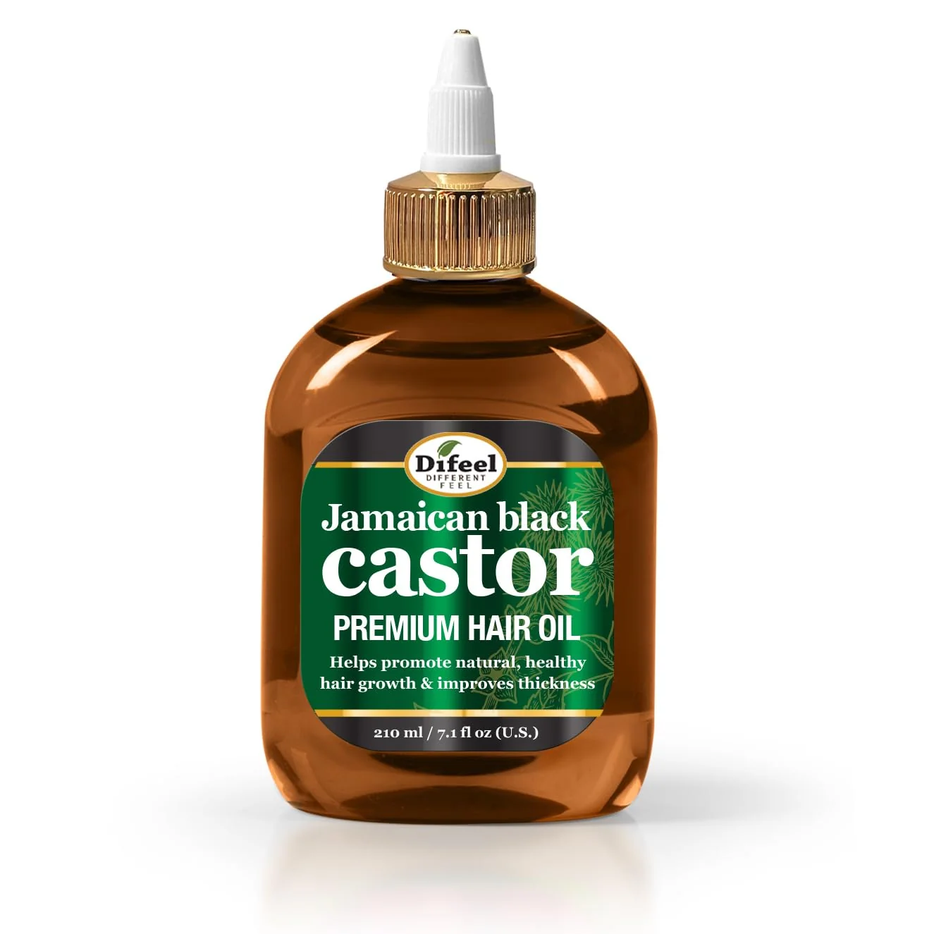 Unique Difeel Jamaican Black Castor Premium Hair Oil 7.1 oz. - Thickening Jamaican Black Castor Oil for Hair Growth Expertly Made