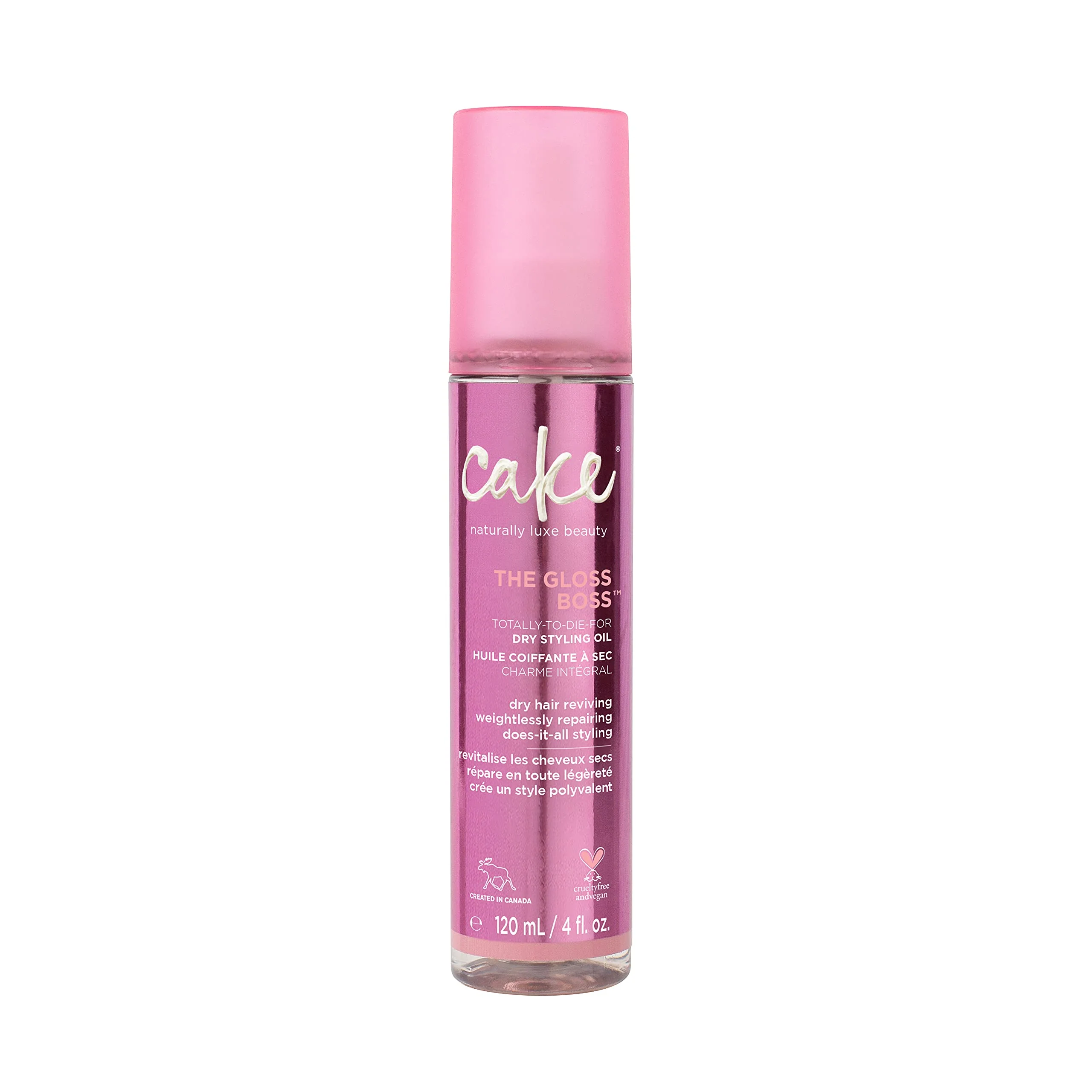 Unique Cake Beauty The Gloss Boss Dry Styling Oil 4 Ounces Certified