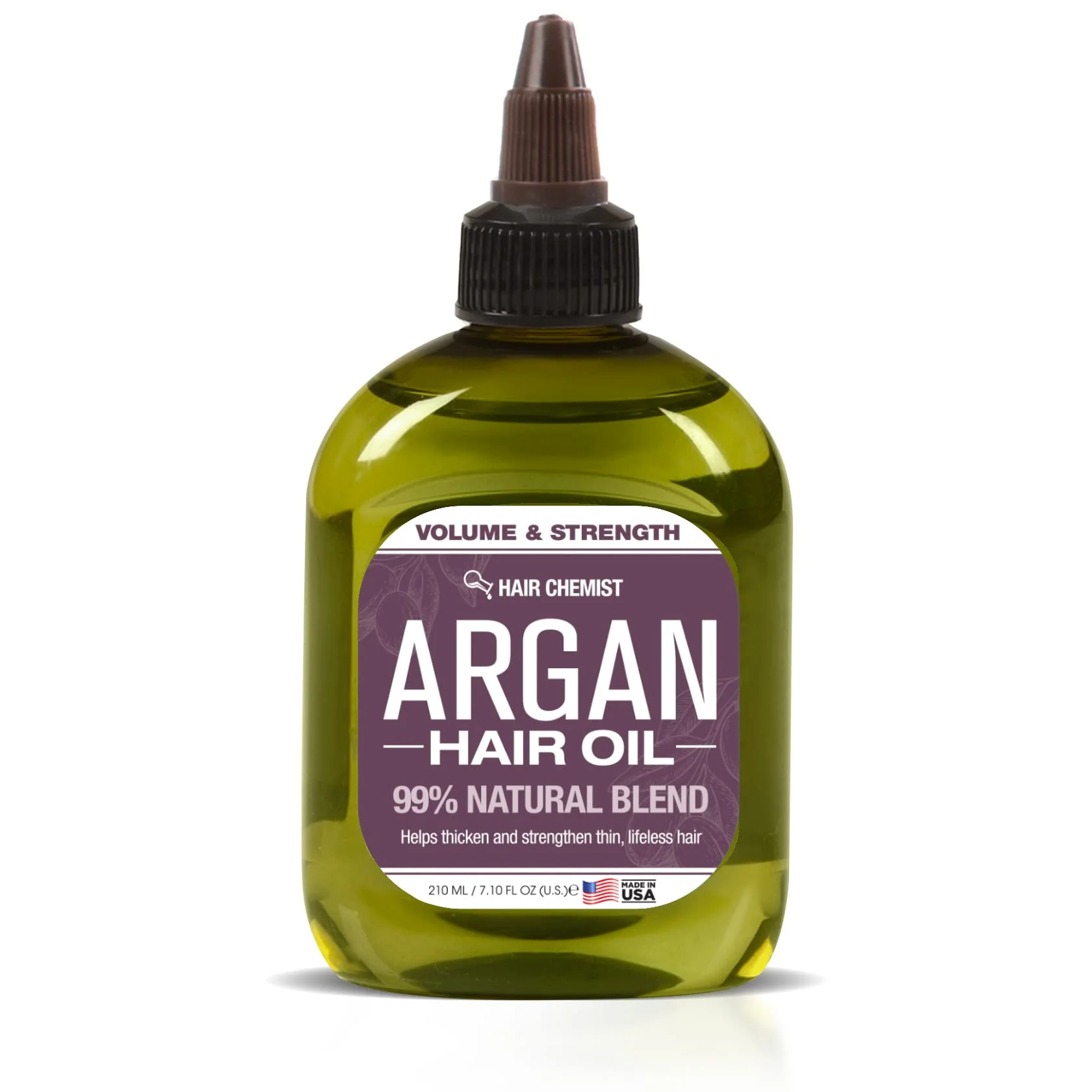 Environmentally Friendly Hair Chemist 99 Natural Volume and Strength Hair Oil - Argan Oil 7.1 oz. High-Quality