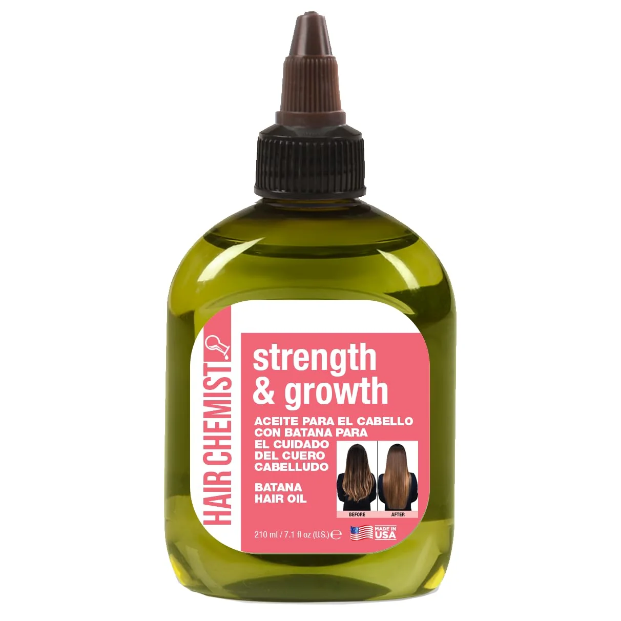 Fashionable Hair Chemist Strength Growth Batana Hair Oil 7.1 oz. - Nourishing Batana Hair Growth Oil User-Friendly