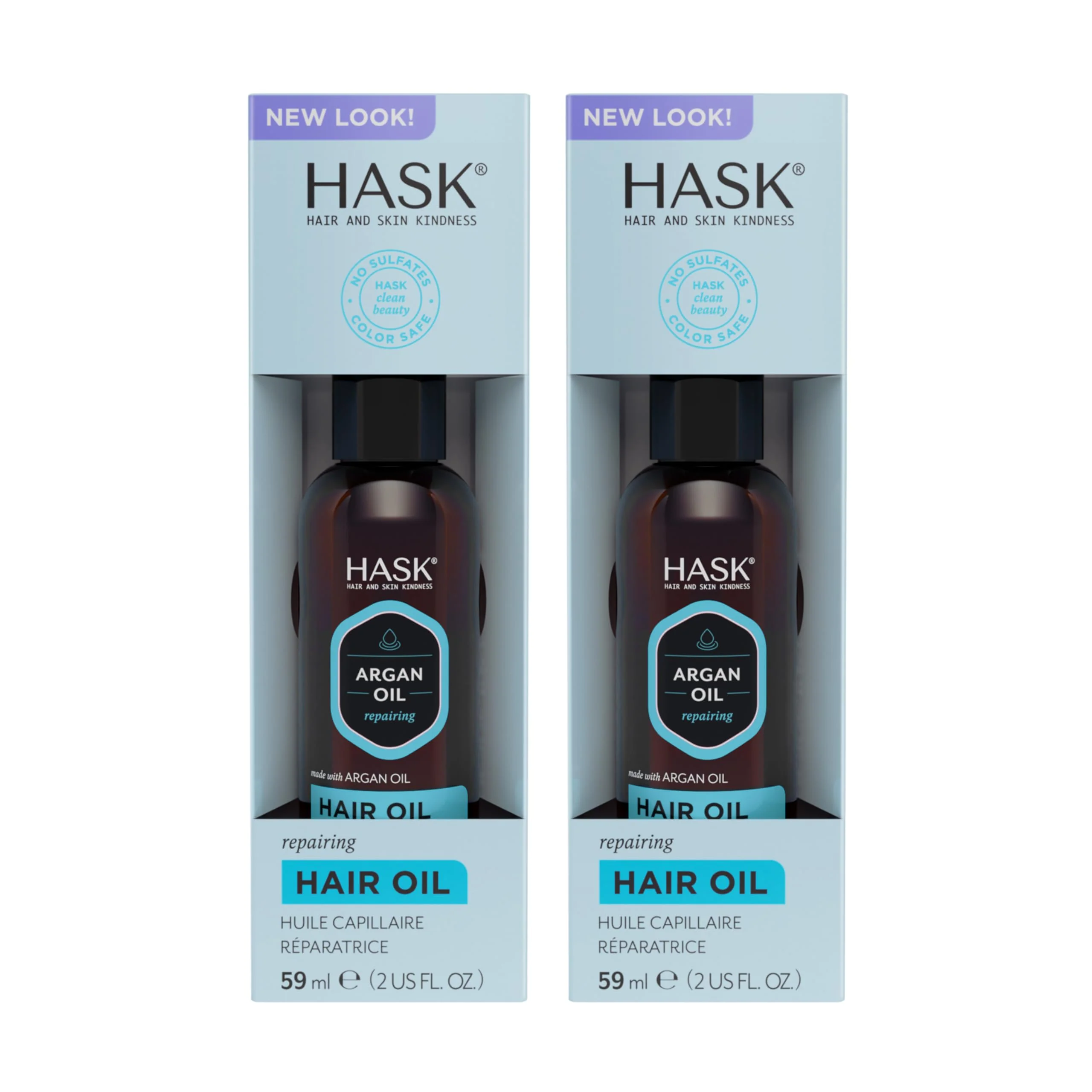 Outstanding HASK ARGAN Repairing Hair Oil for shine and frizz control for all hair types color safe gluten sulfate paraben - 2 Hair Oils Versatile
