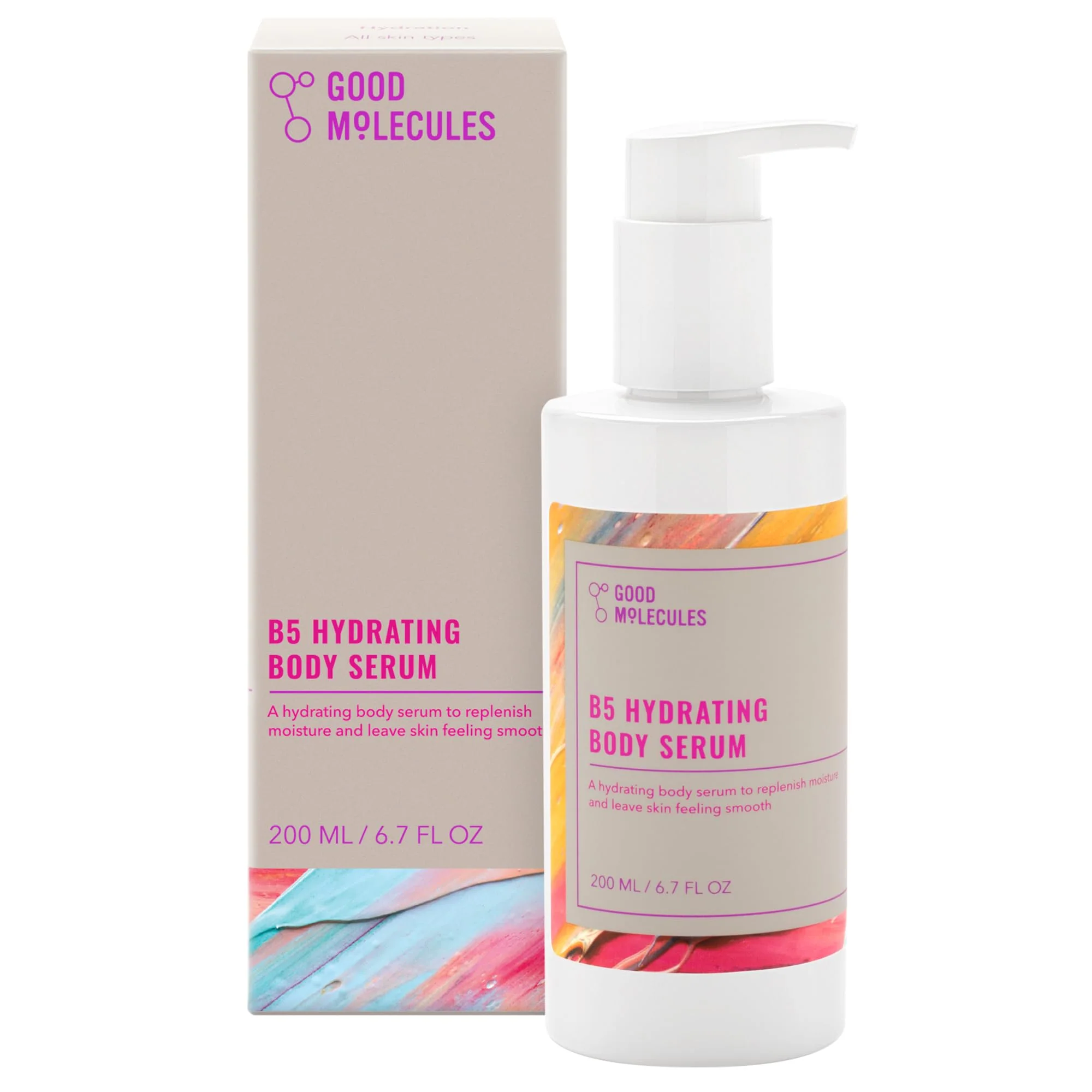 Practical Good Molecules B5 Hydrating Body Serum - Vitamin B5 Ultra Hydrating Serum with Beta Glucan to Retain Moisture and Plumpness Skin Care for Body Flexible