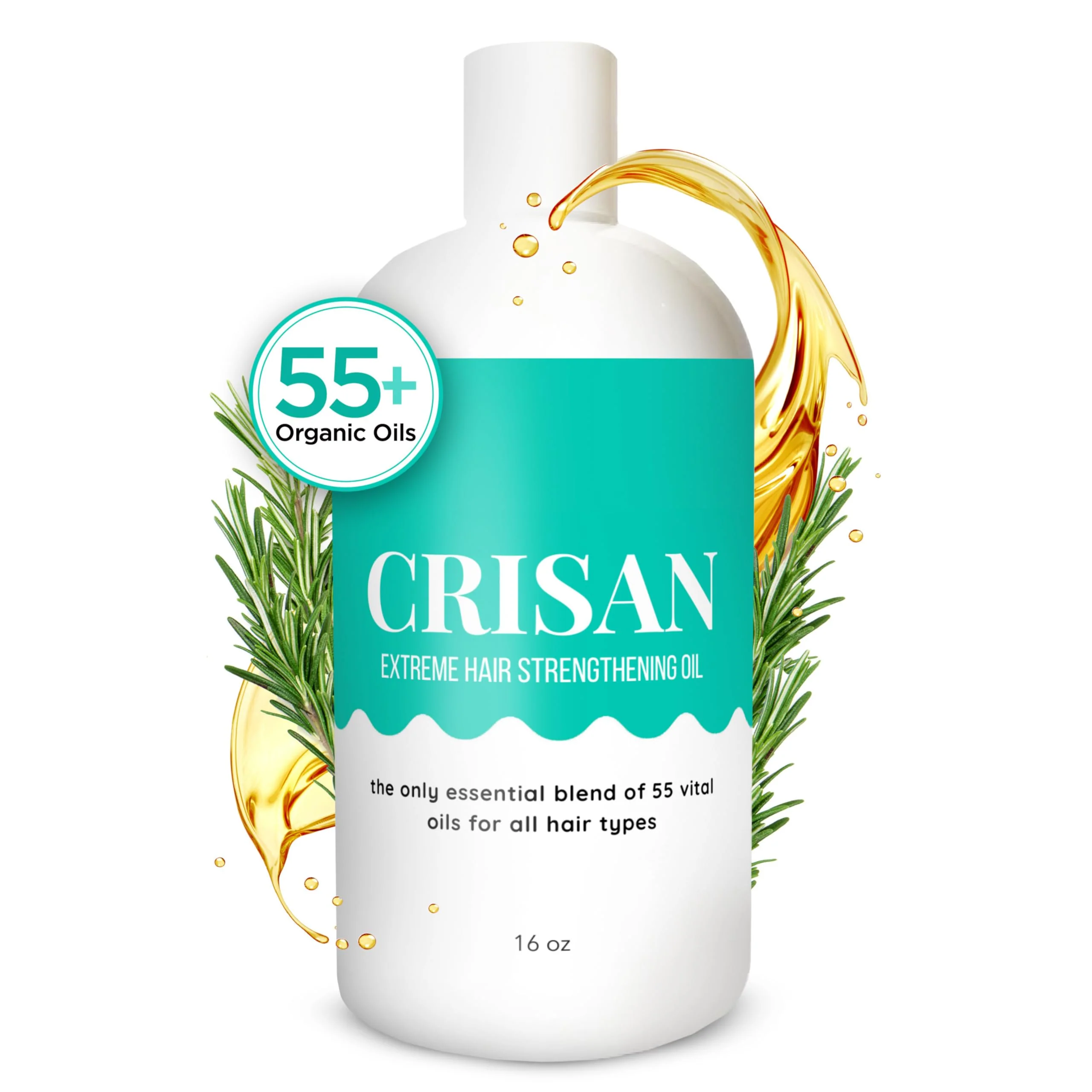 Professional CRISAN 16oz Extreme Hair Growth and Strengthening Oil for Men and Women 16 fl oz Carefully Designed