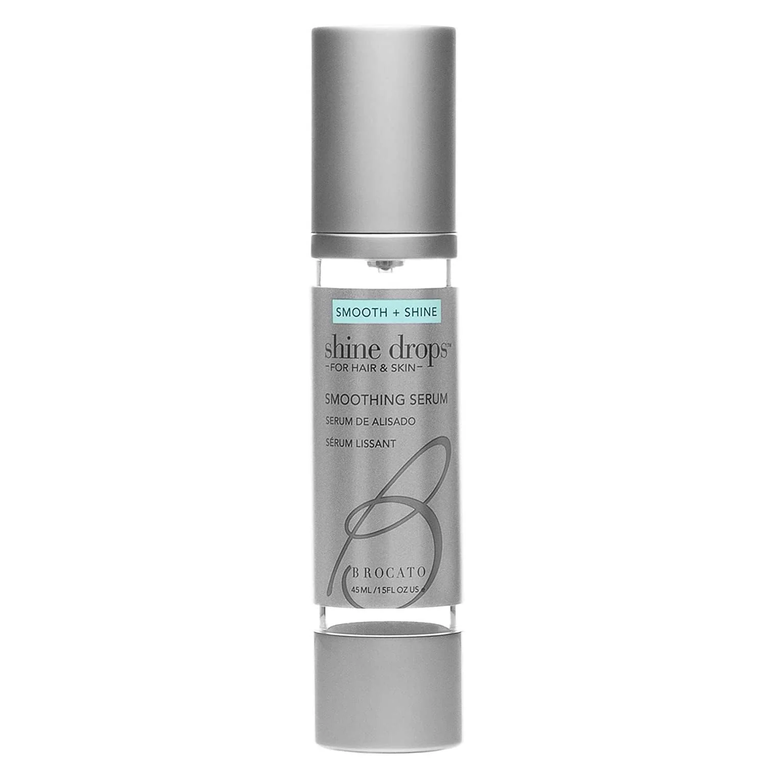 Smart Brocato Shine Drops Smoothing Serum 1 Oz Shine Enhancer for Dry Damaged Hair Skin Anti Frizz Control Radiance Luminosity Enhancing Serum Prestigious