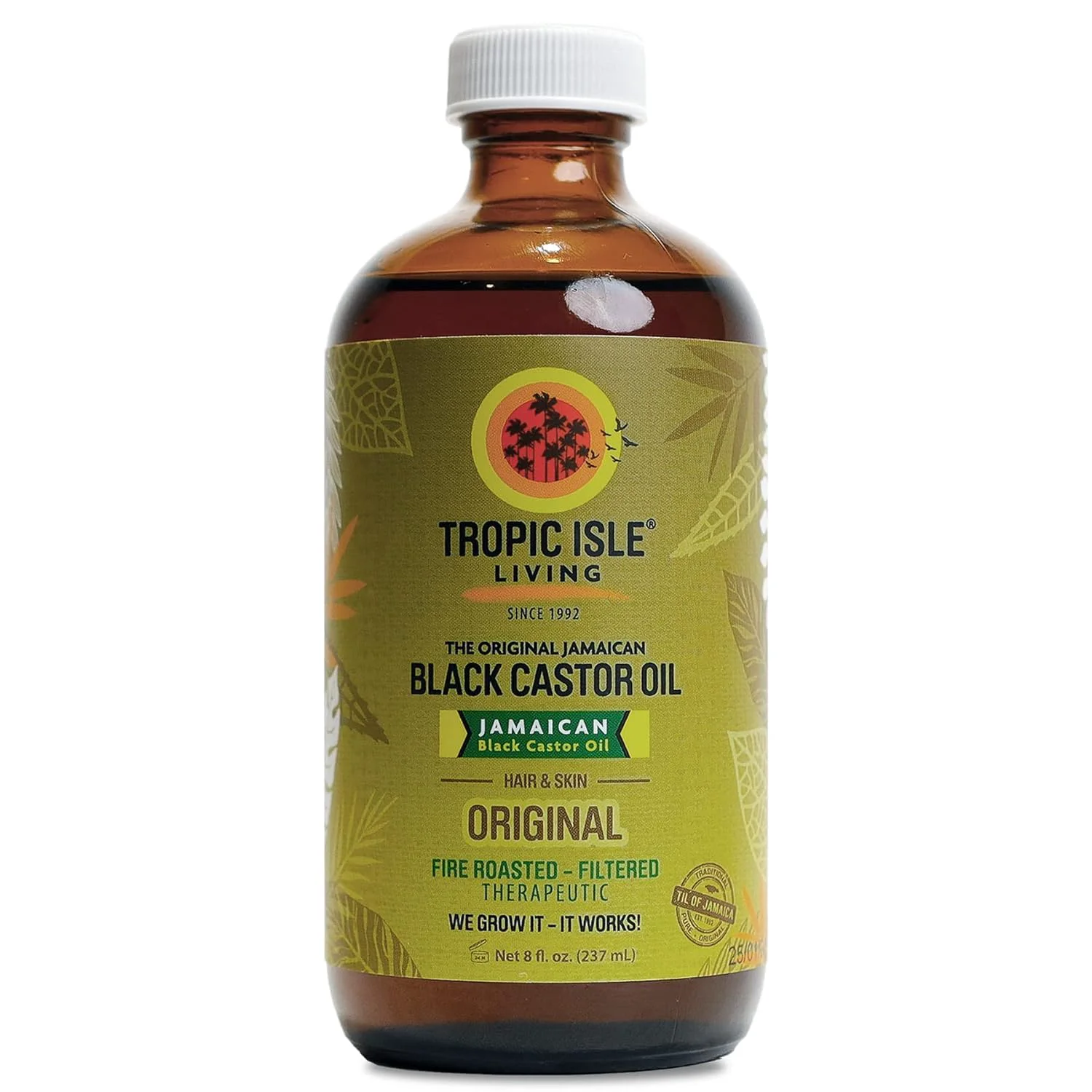 Next-Generation Tropic Isle Living Jamaican Black Castor Oil 8oz - For Hair Growth Skin Conditioning Eyebrows Eyelashes Scalp and Nail Care. Strengthen Artisan